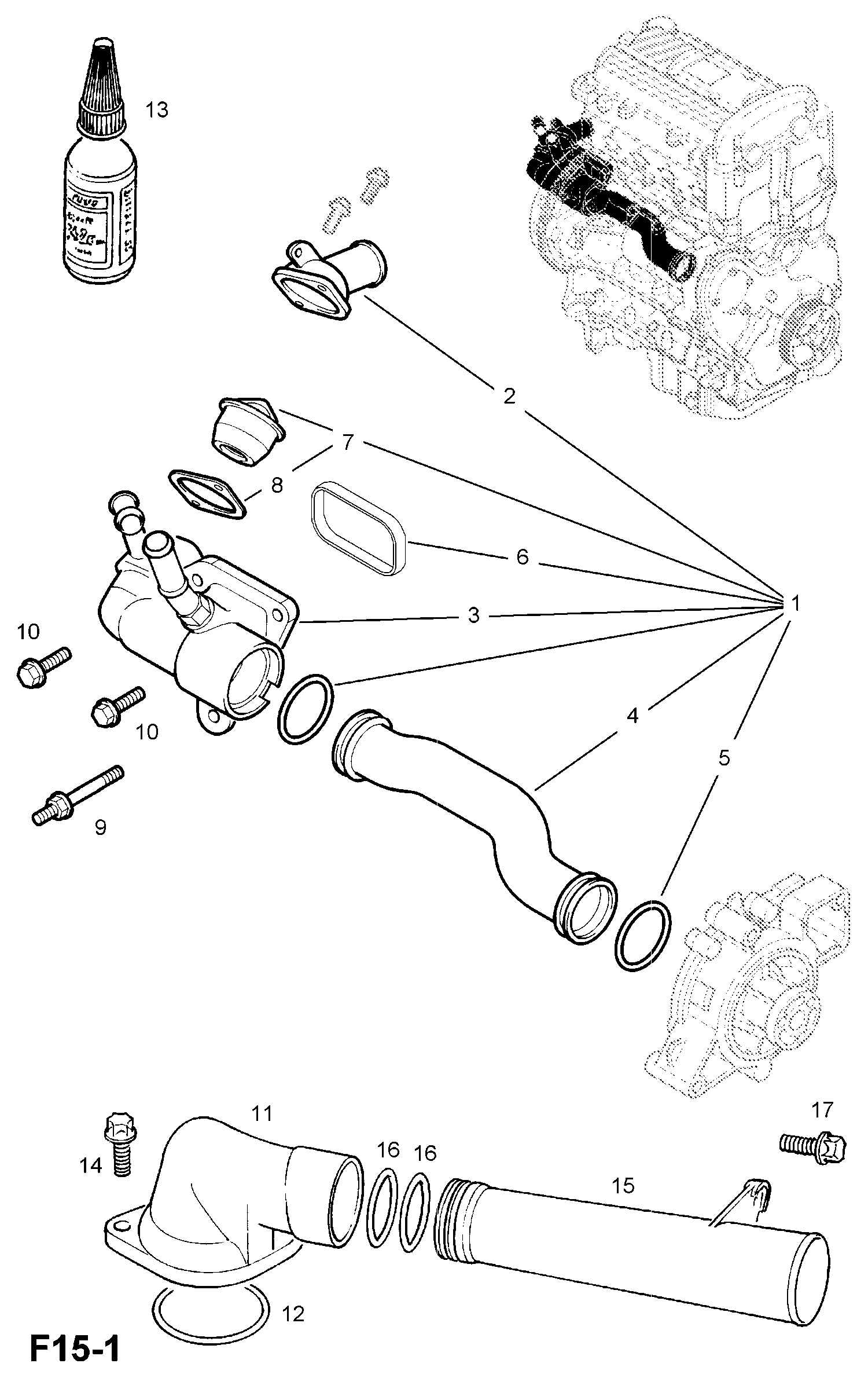 Vauxhall 13 38 122 - Termostats, Dzesēšanas šķidrums ps1.lv