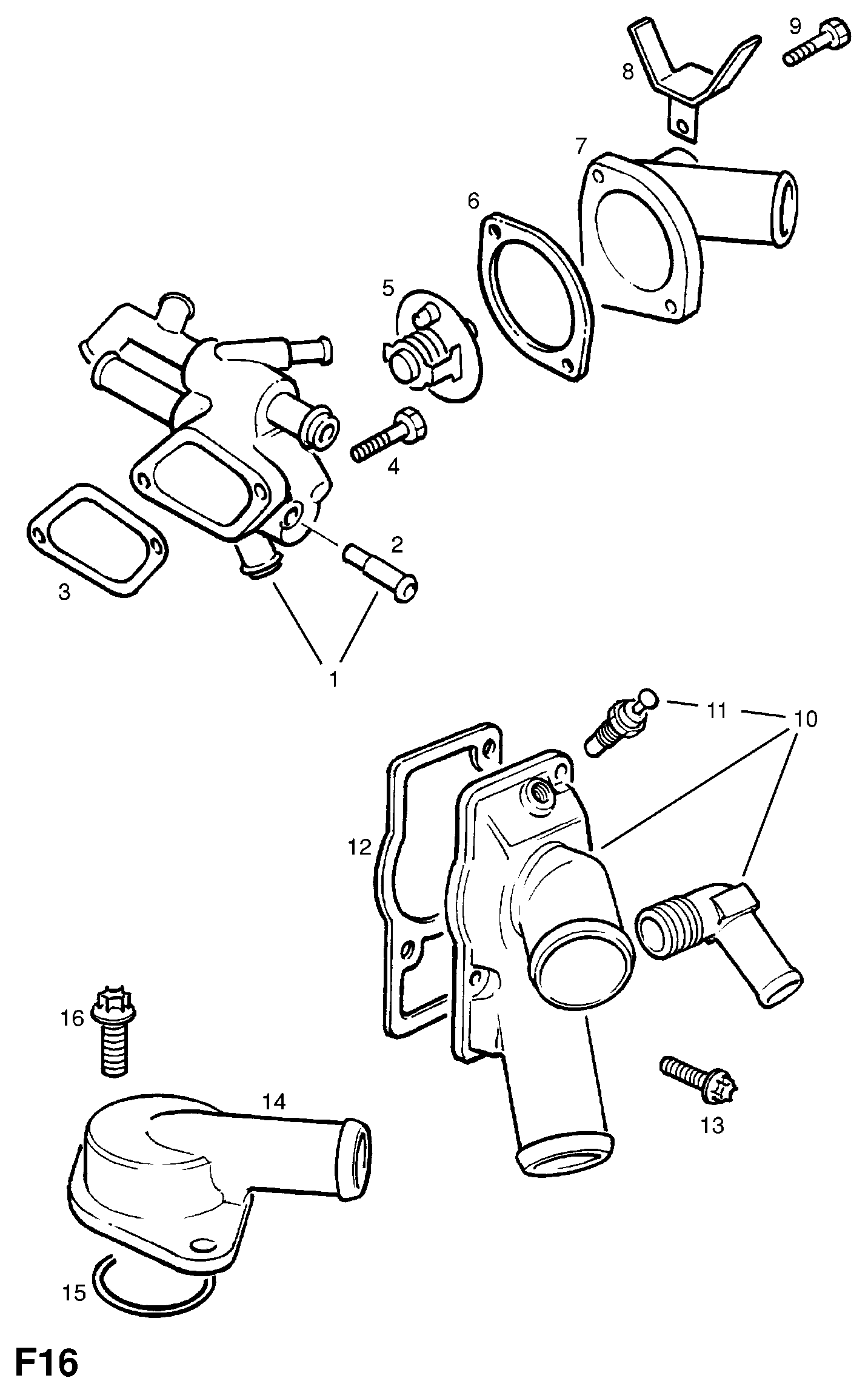 Vauxhall 13 38 075 - Termostats, Dzesēšanas šķidrums ps1.lv