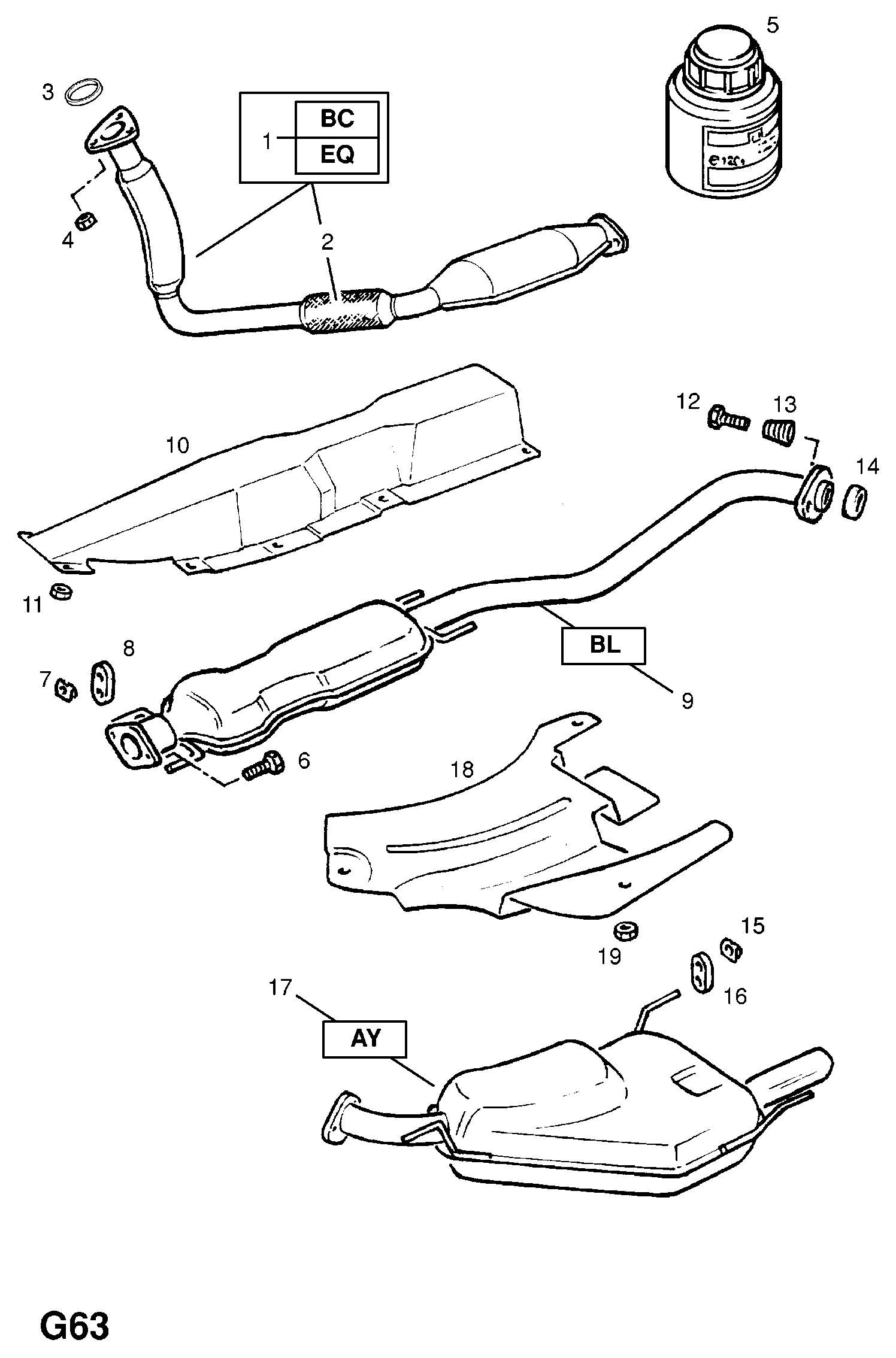 Vauxhall 854557 - Gofrēta caurule, Izplūdes gāzu sistēma ps1.lv