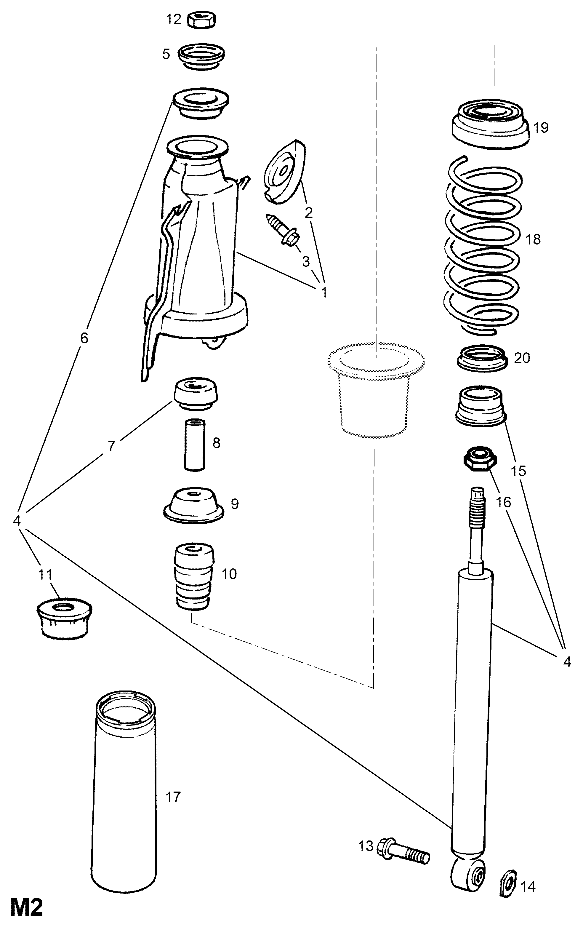 Opel 4 36 955 - Gājiena ierobežotājs, Atsperojums ps1.lv