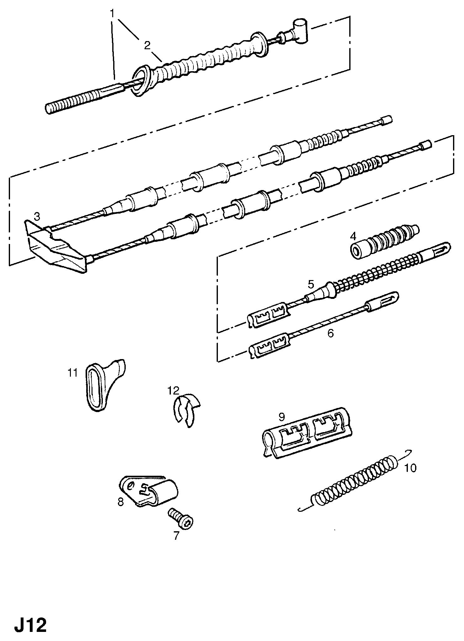 Opel 522551 - Trose, Stāvbremžu sistēma ps1.lv