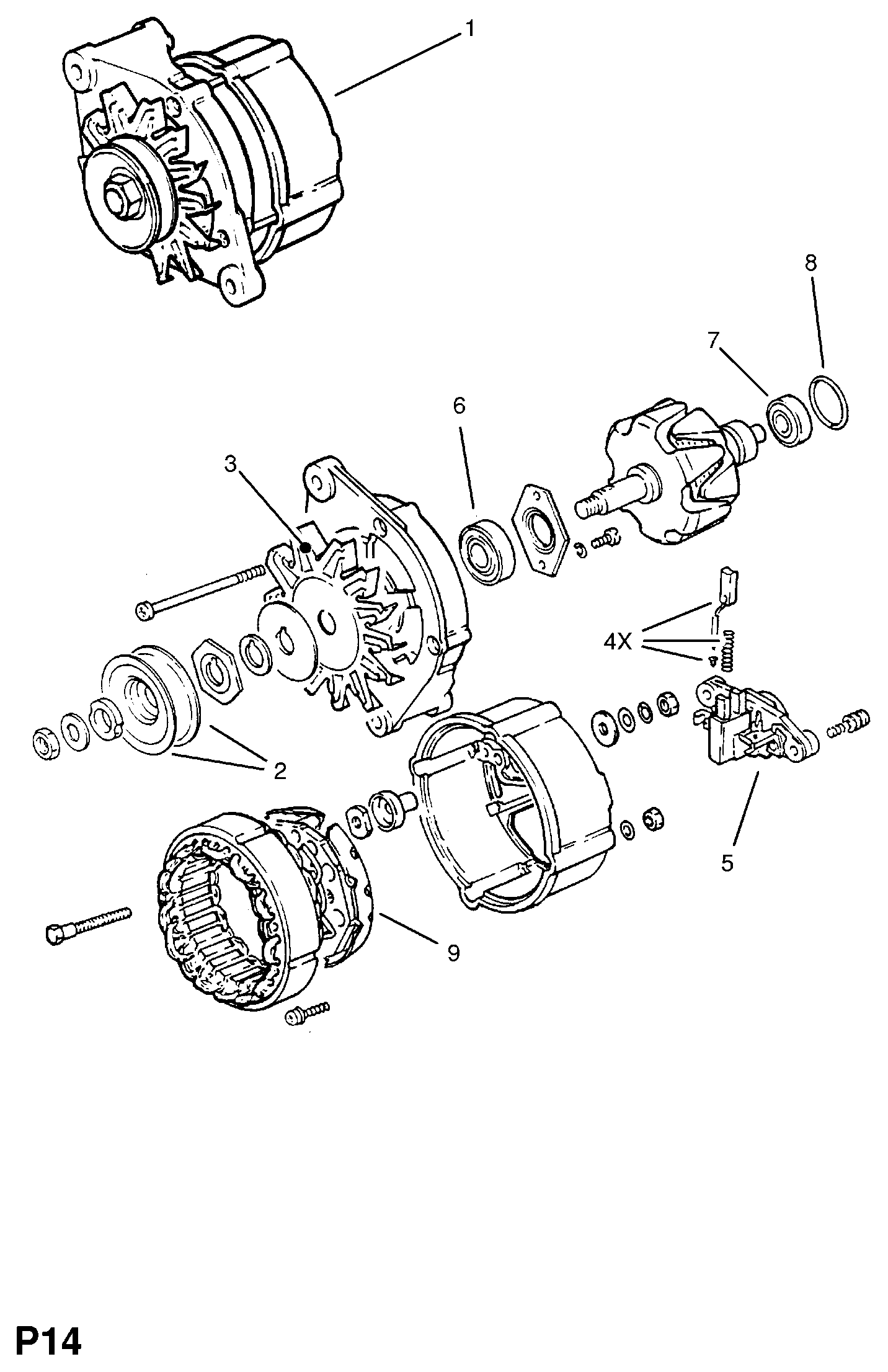 Opel 12 04 044 - Ģenerators ps1.lv