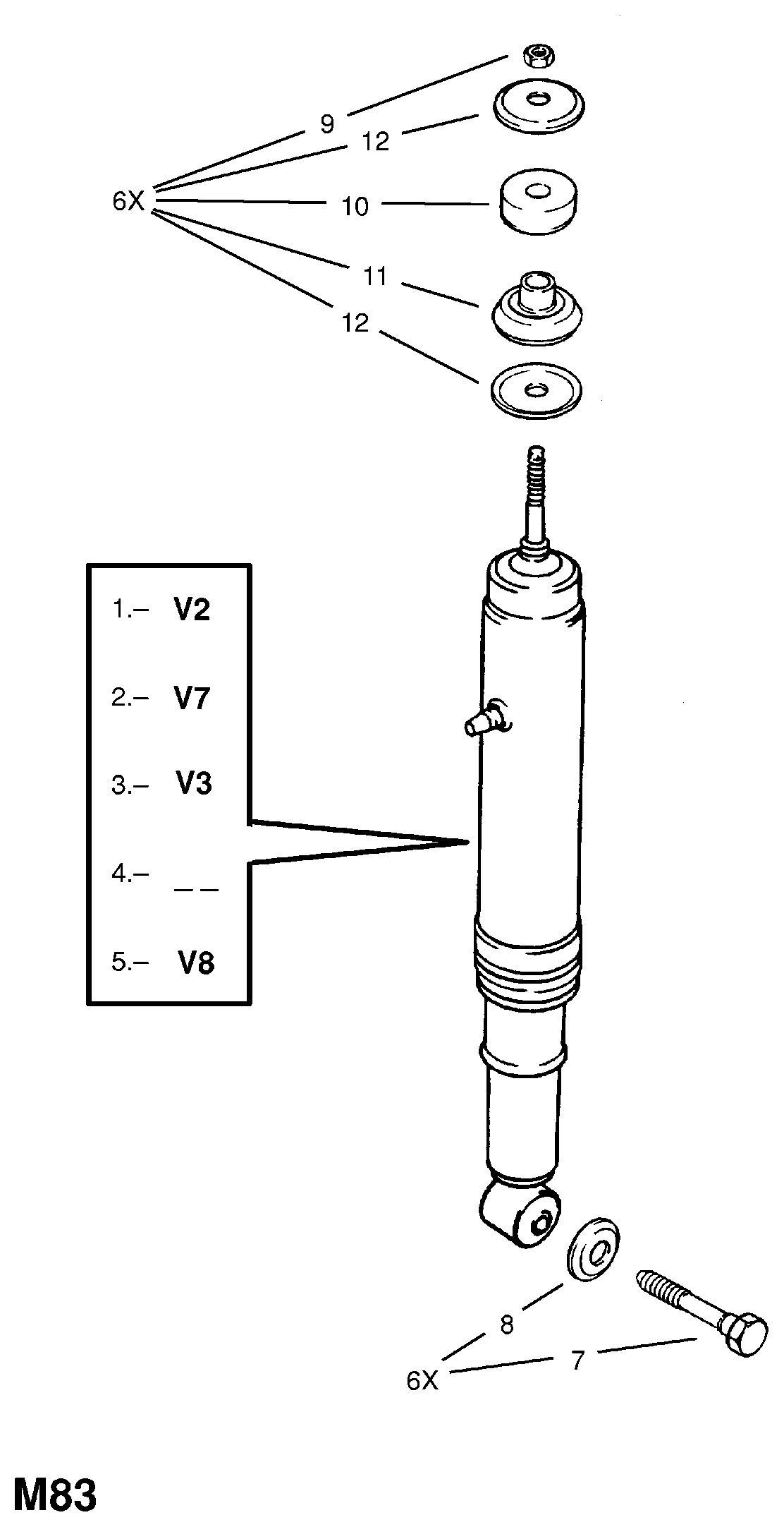 Opel 436083 - Amortizators ps1.lv