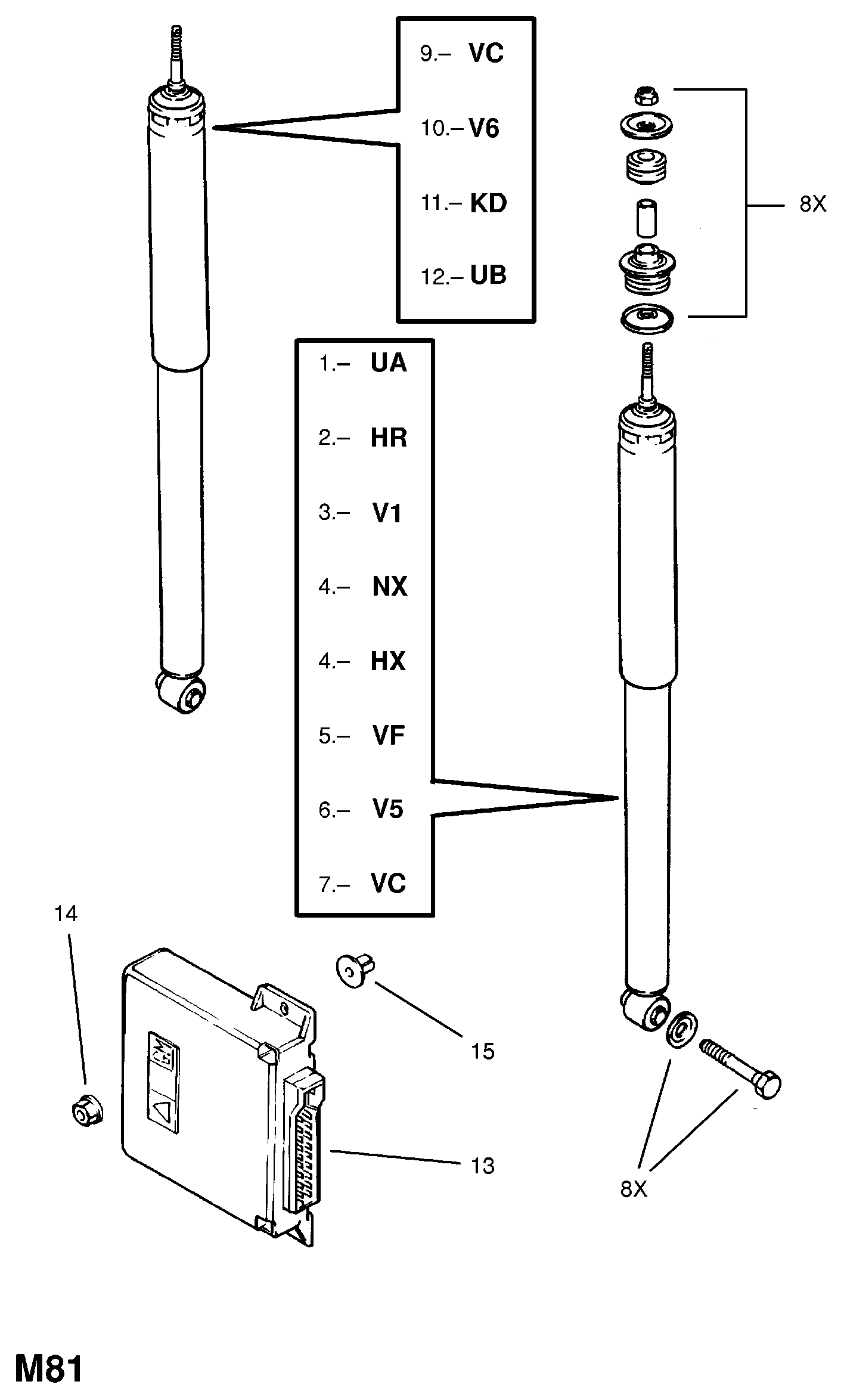 Opel 436 062 - Amortizators ps1.lv