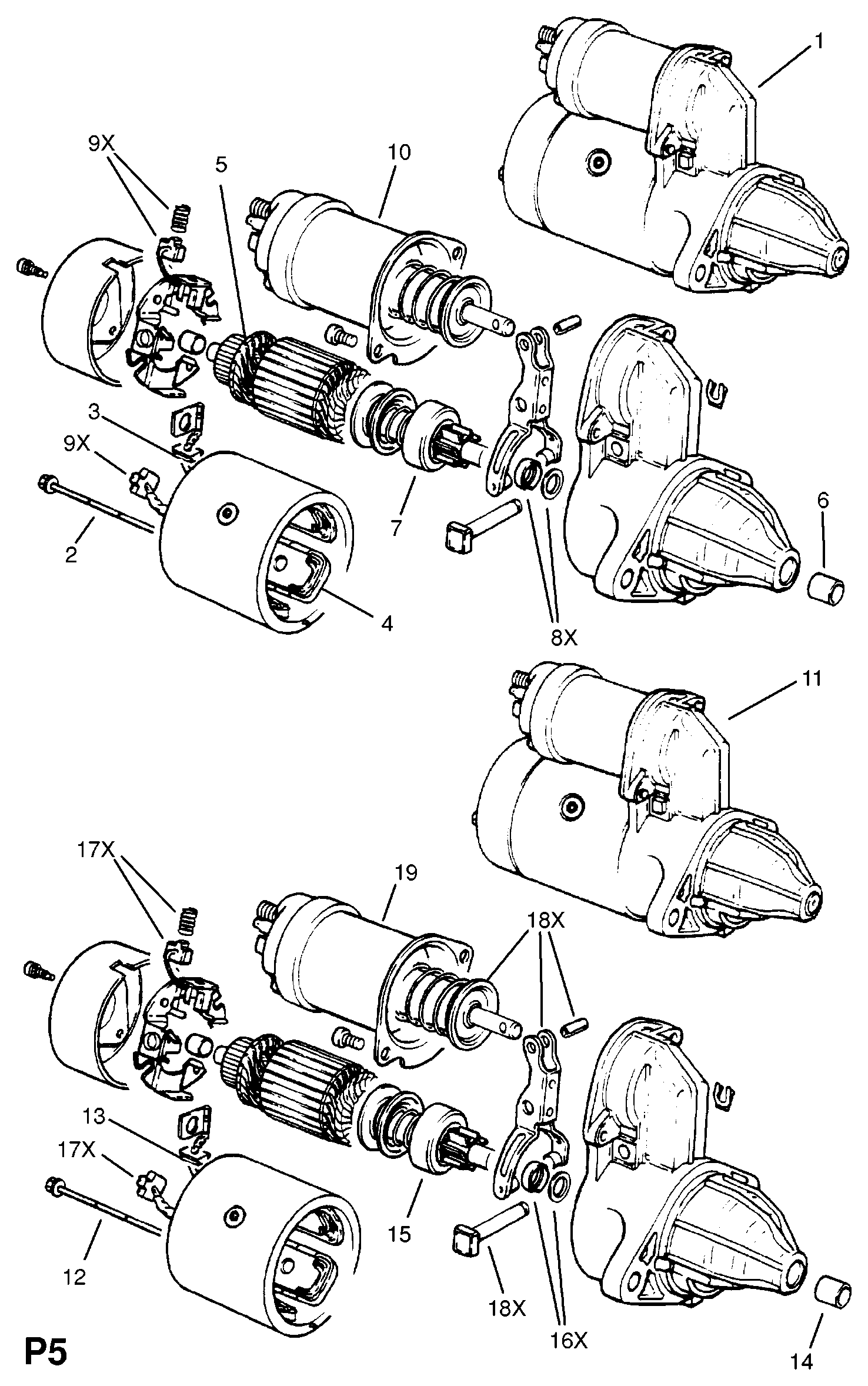 Opel 12 02 030 - Starteris ps1.lv