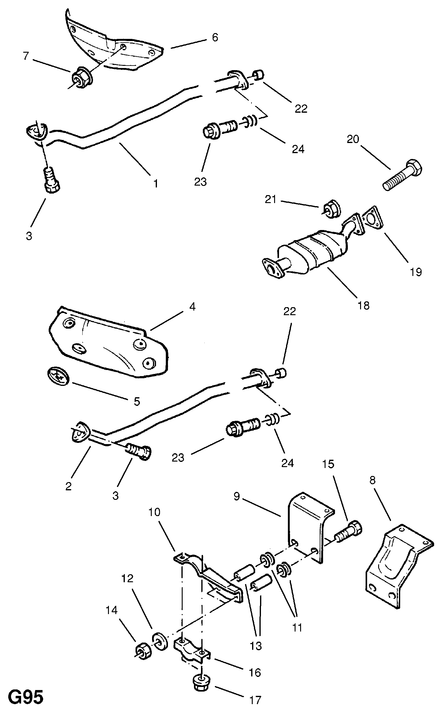 Opel 852801 - Blīvgredzens, Izplūdes caurule ps1.lv