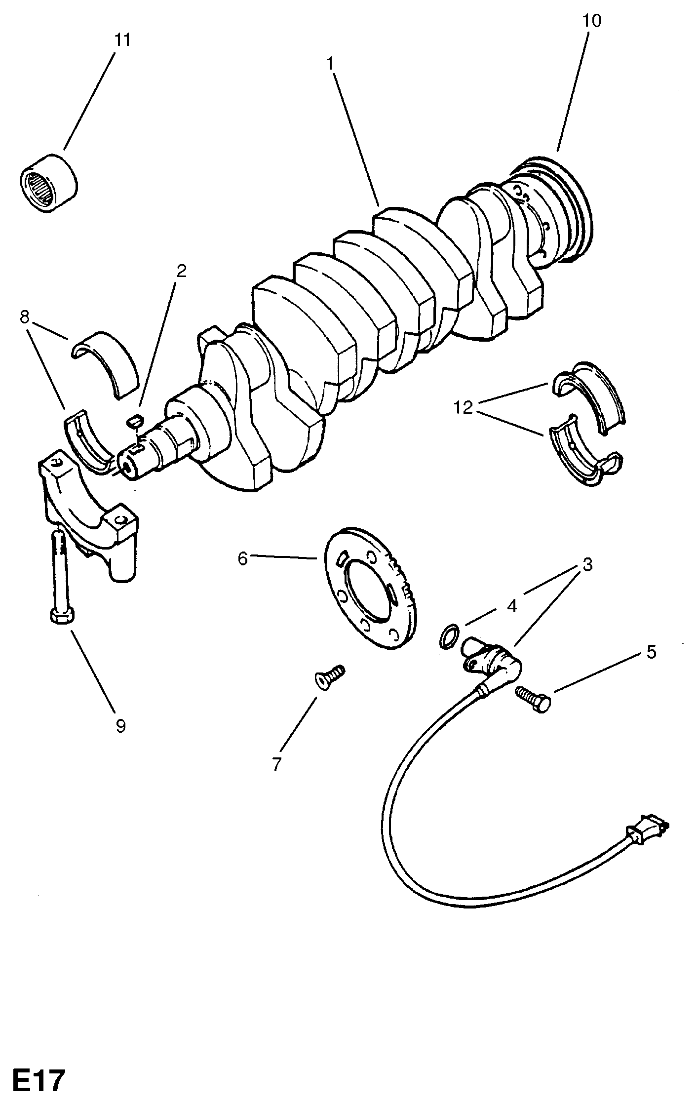 Opel 6 18 049 - Kloķvārpstas gultnis ps1.lv