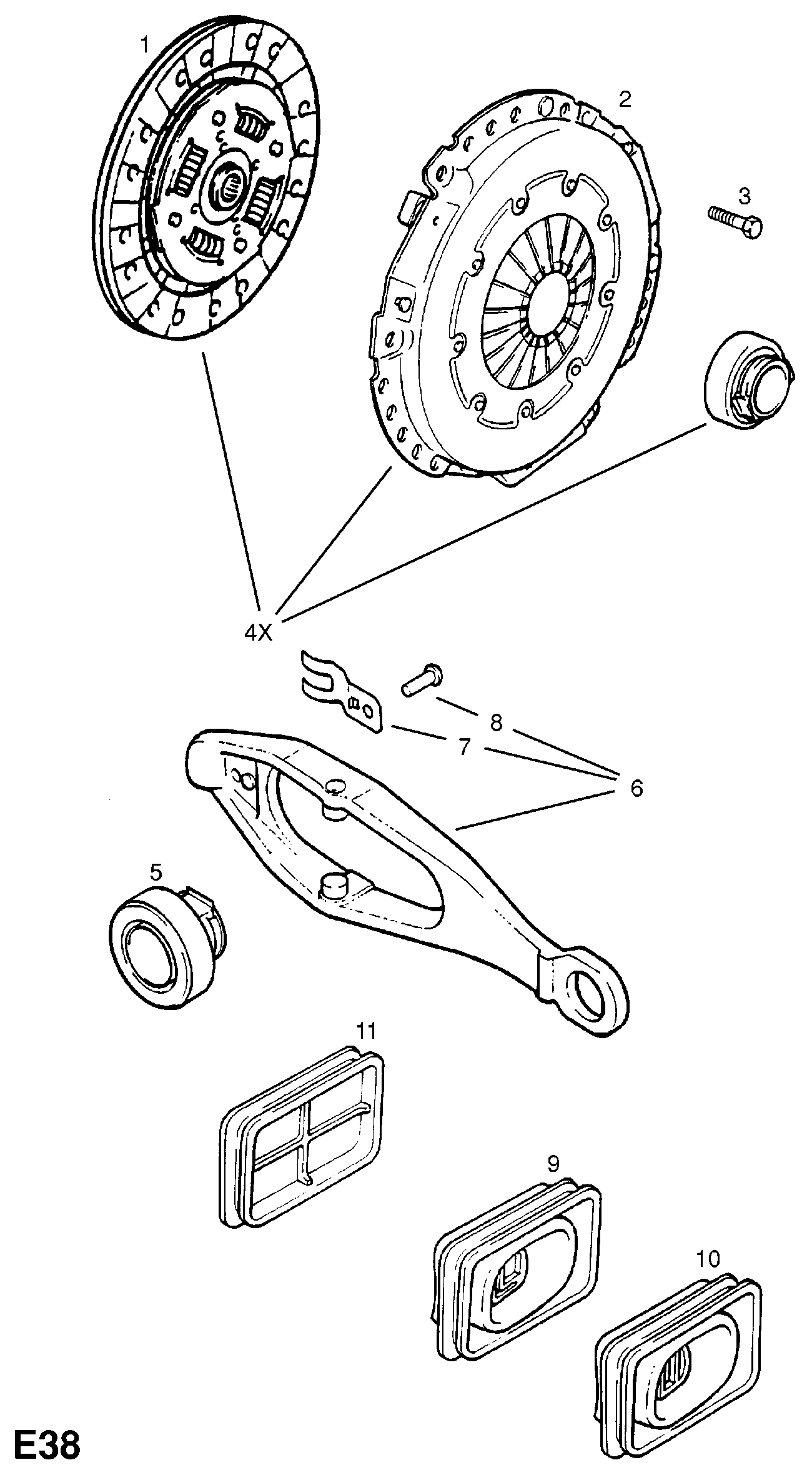 Opel 16 06 723 - Sajūga komplekts ps1.lv