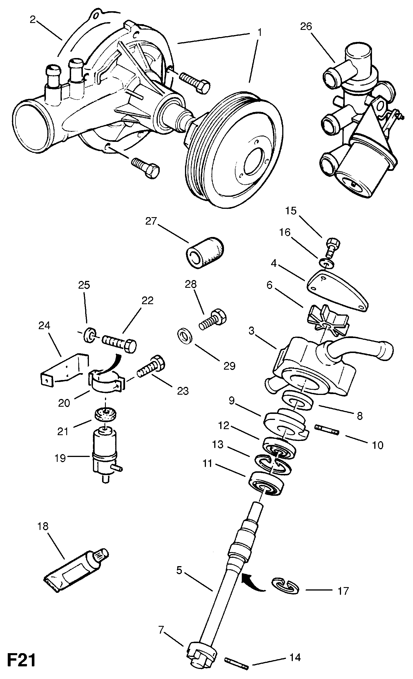 Opel 1334037 - Ūdenssūknis ps1.lv