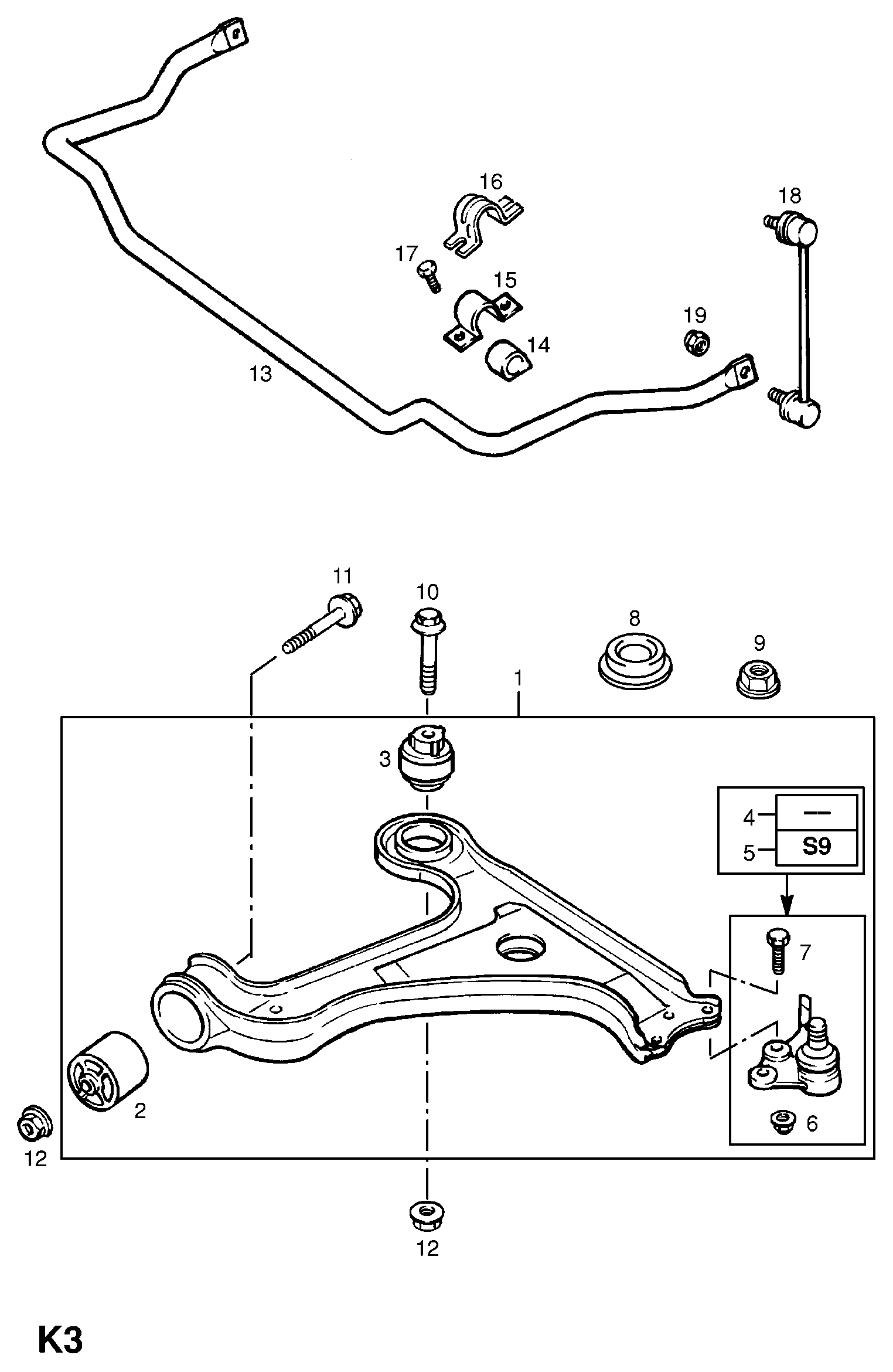 Opel 3 52 830 - Stūres šķērsstiepņa uzgalis ps1.lv