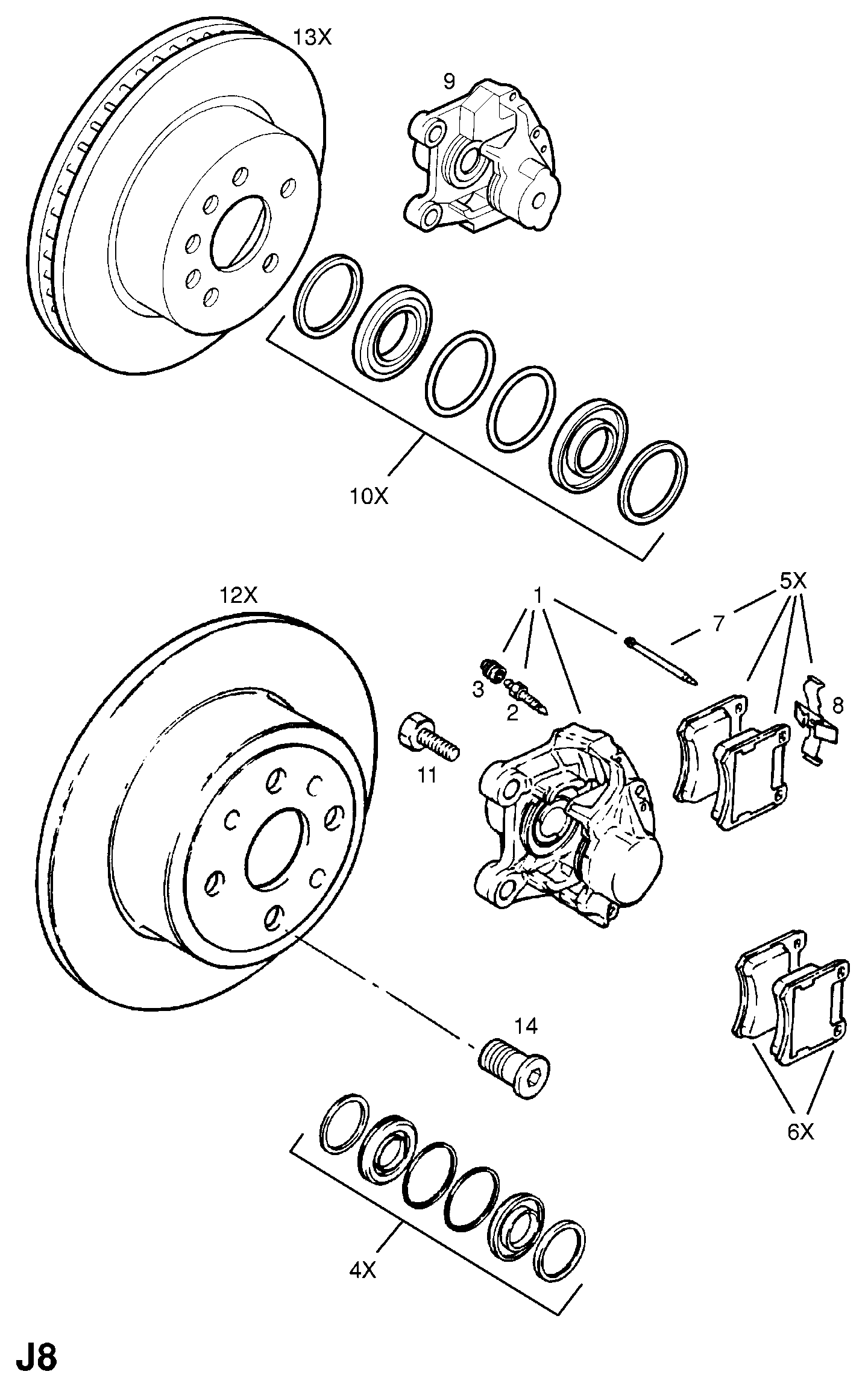 Opel 1605006 - Bremžu uzliku kompl., Disku bremzes ps1.lv