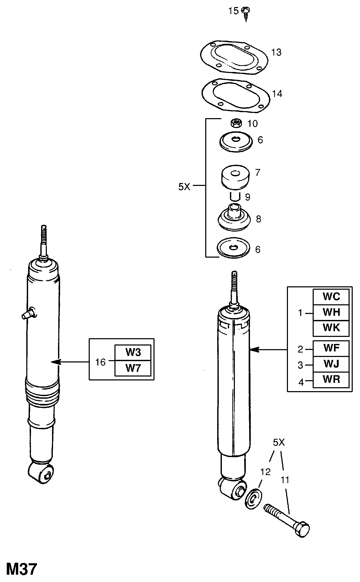 Opel 436161 - Amortizators ps1.lv