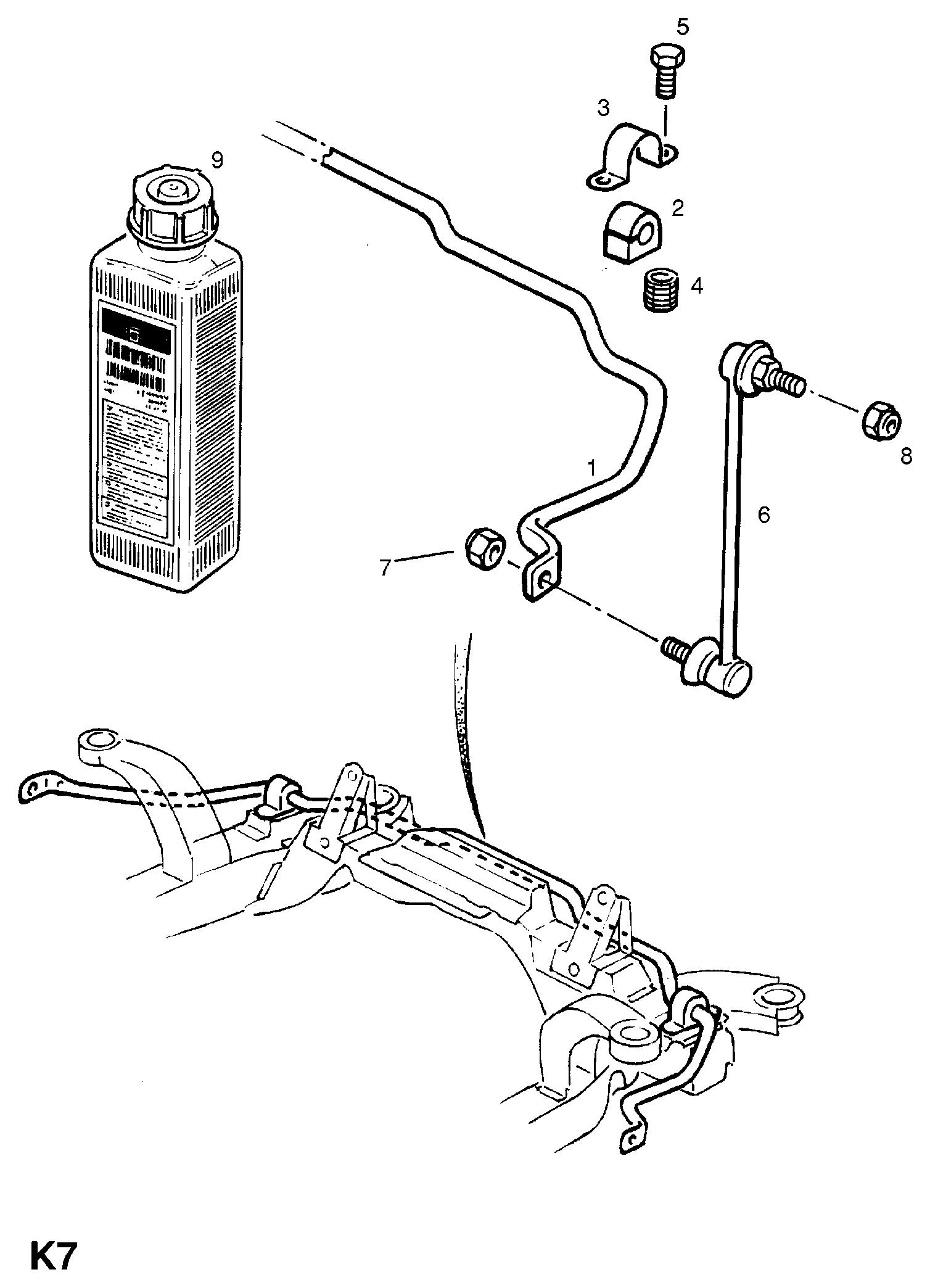 Opel 350 086 - Bukse, Stabilizators ps1.lv