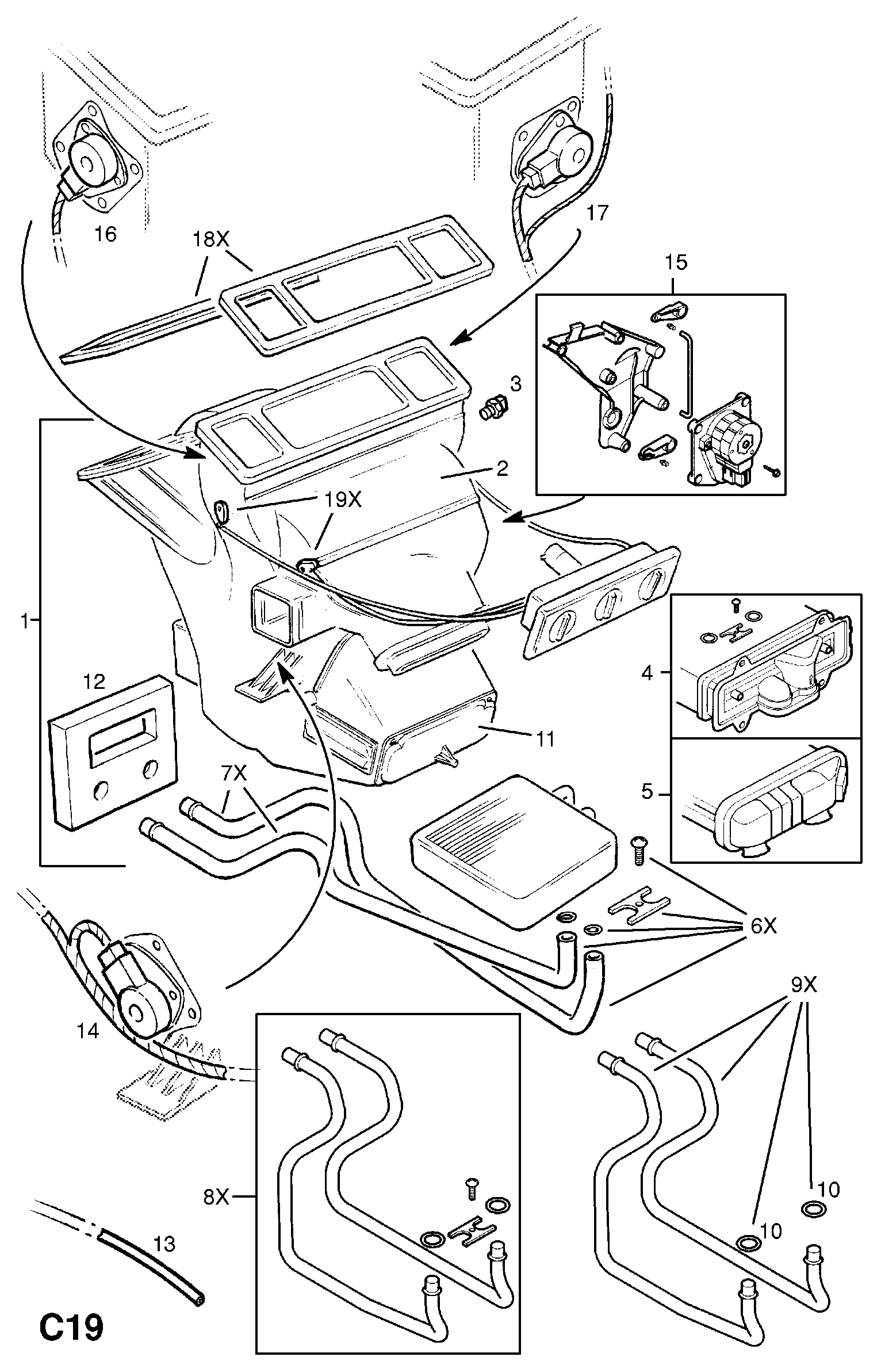 Opel 1618164 - Siltummainis, Salona apsilde ps1.lv