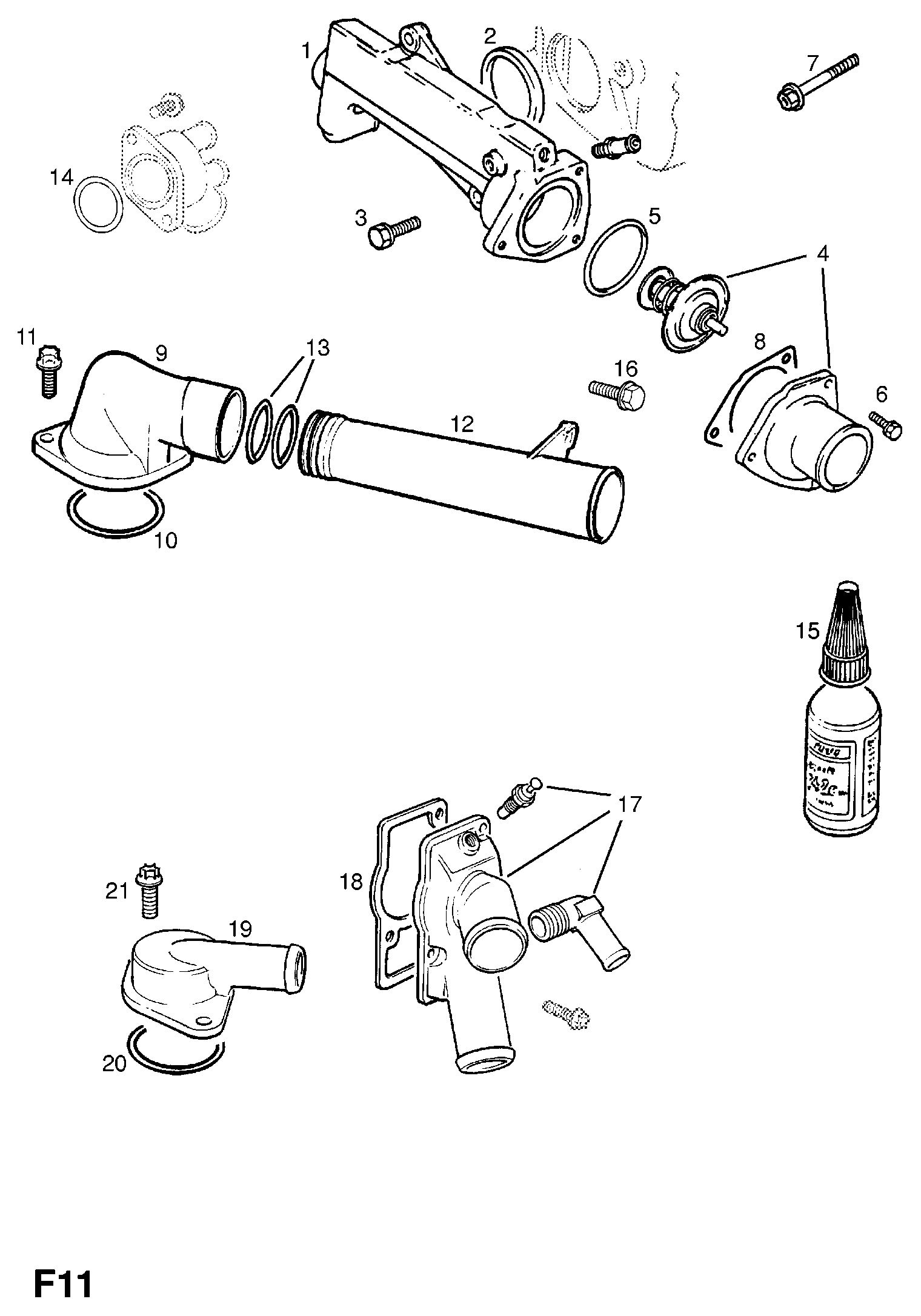 Vauxhall 13 38 084 - Termostats, Dzesēšanas šķidrums ps1.lv