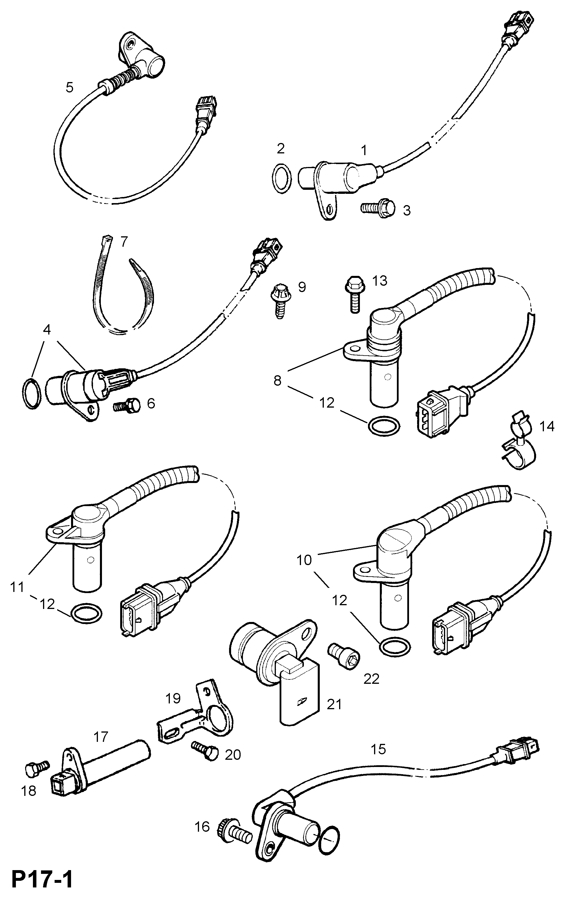 Opel 12 38 228 - Impulsu devējs, Kloķvārpsta ps1.lv