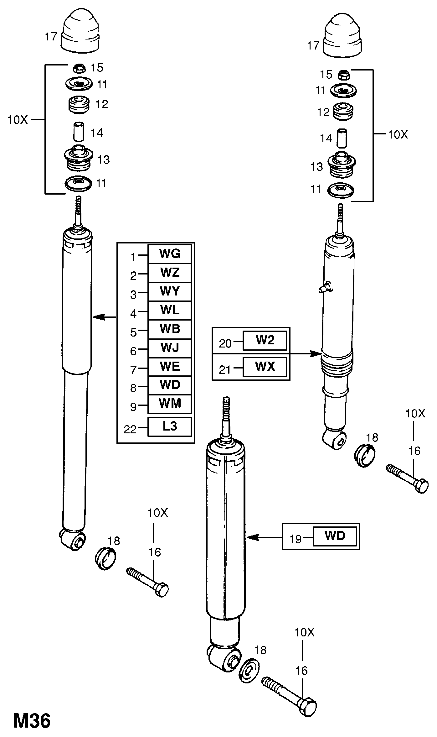 Opel 436 097 - Amortizators ps1.lv