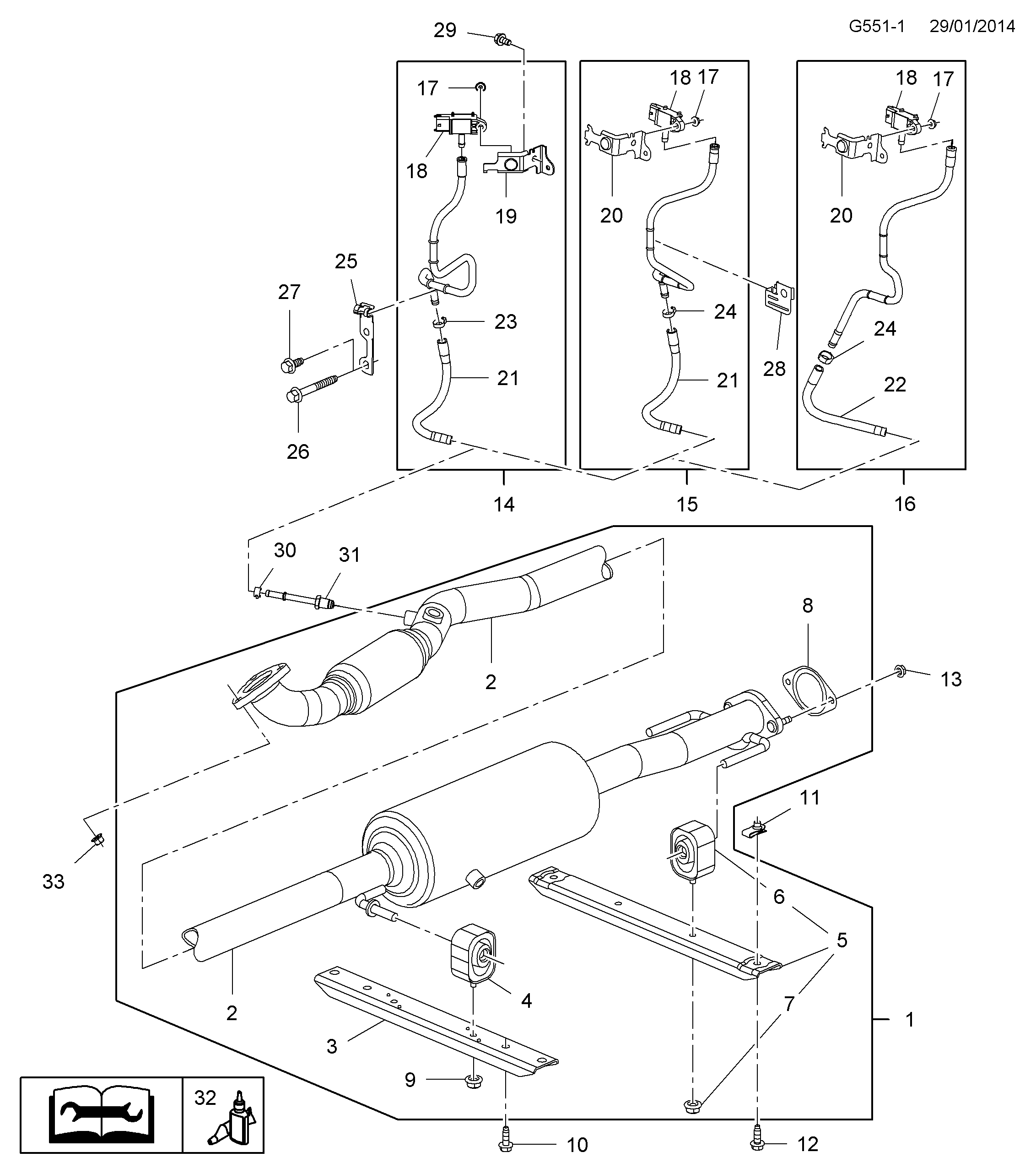 Opel 8 54 469 - Blīve, Izplūdes caurule ps1.lv