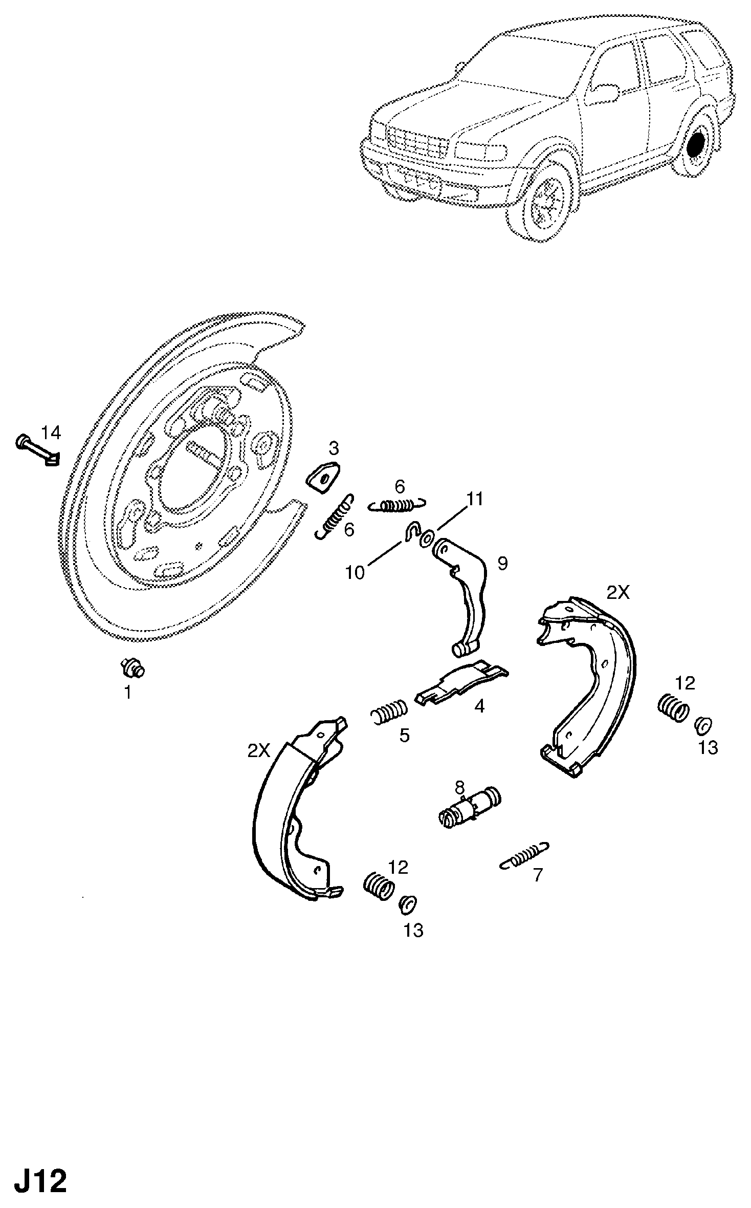 Vauxhall 1605914 - Bremžu loku kompl., Stāvbremze ps1.lv