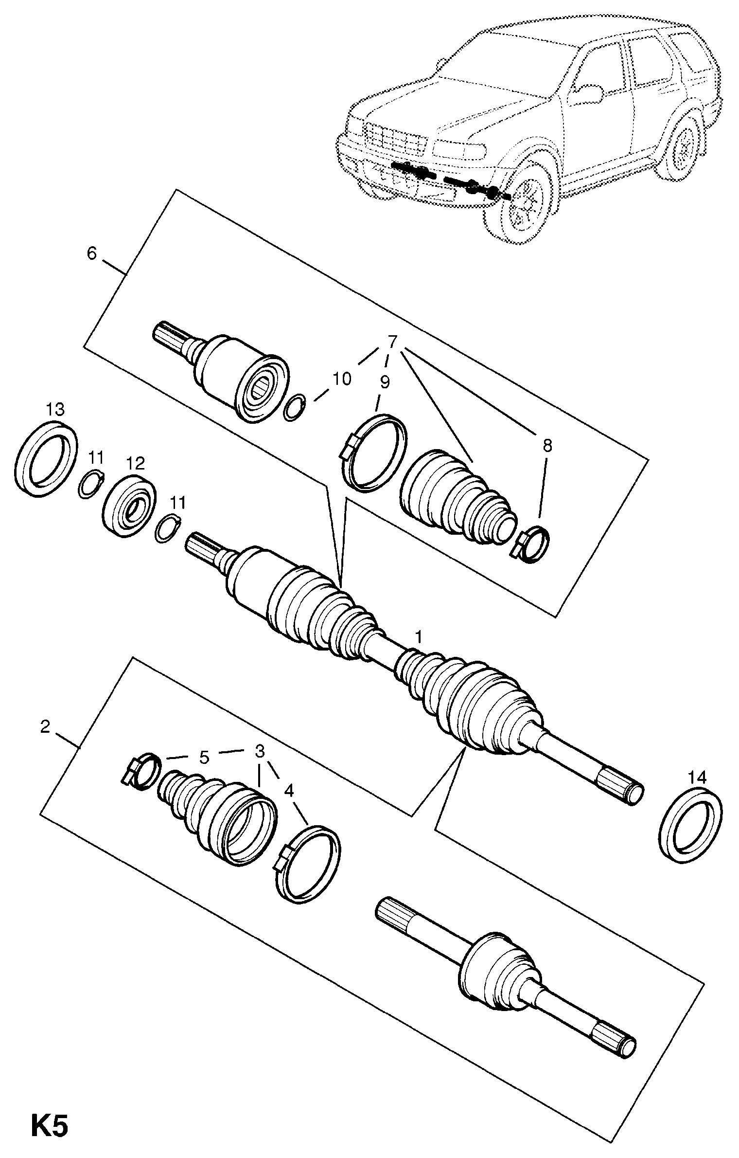 Opel 374082 - Putekļusargs, Piedziņas vārpsta ps1.lv