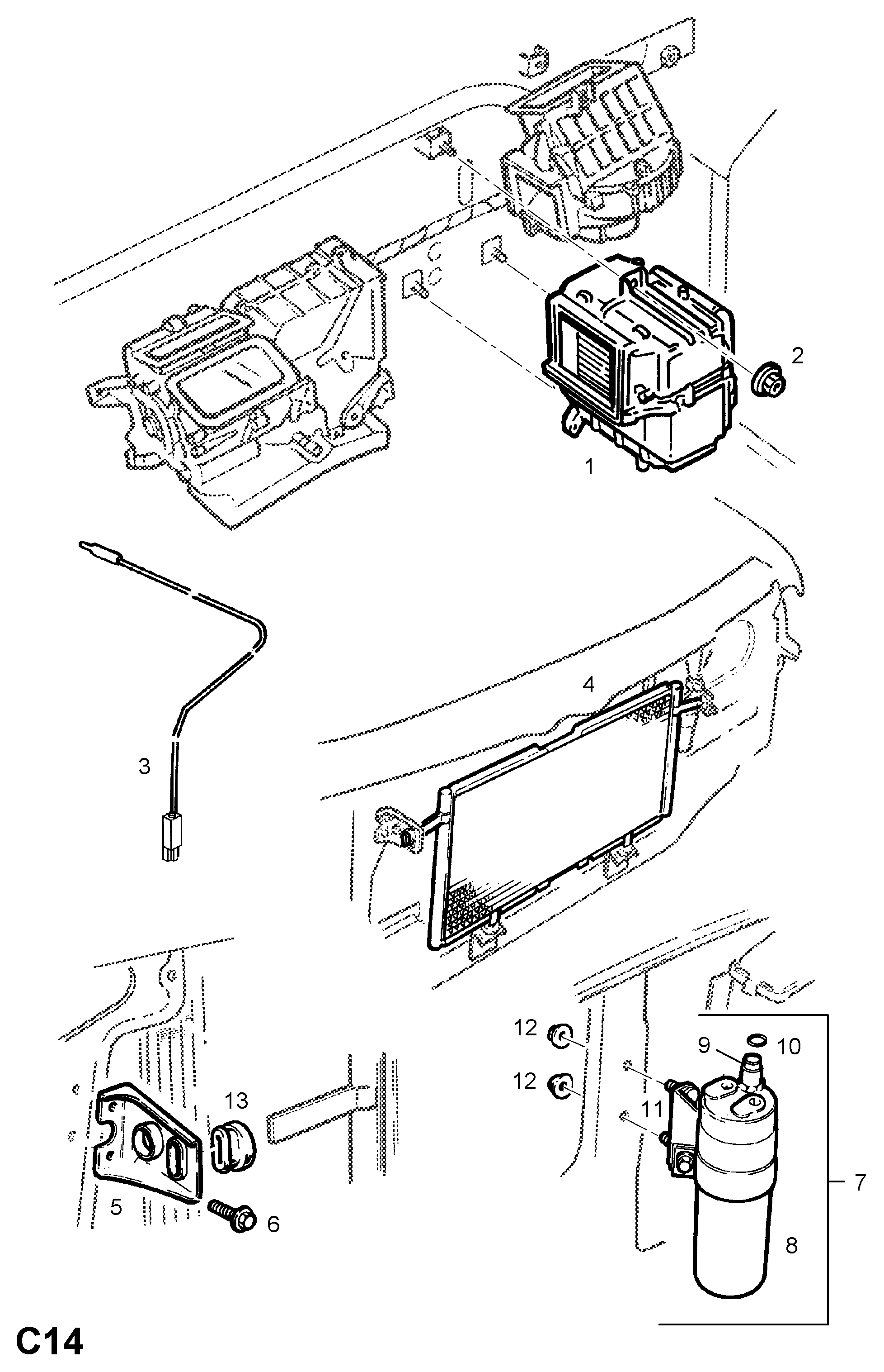 Opel 1 848 006 - Sausinātājs, Kondicionieris ps1.lv