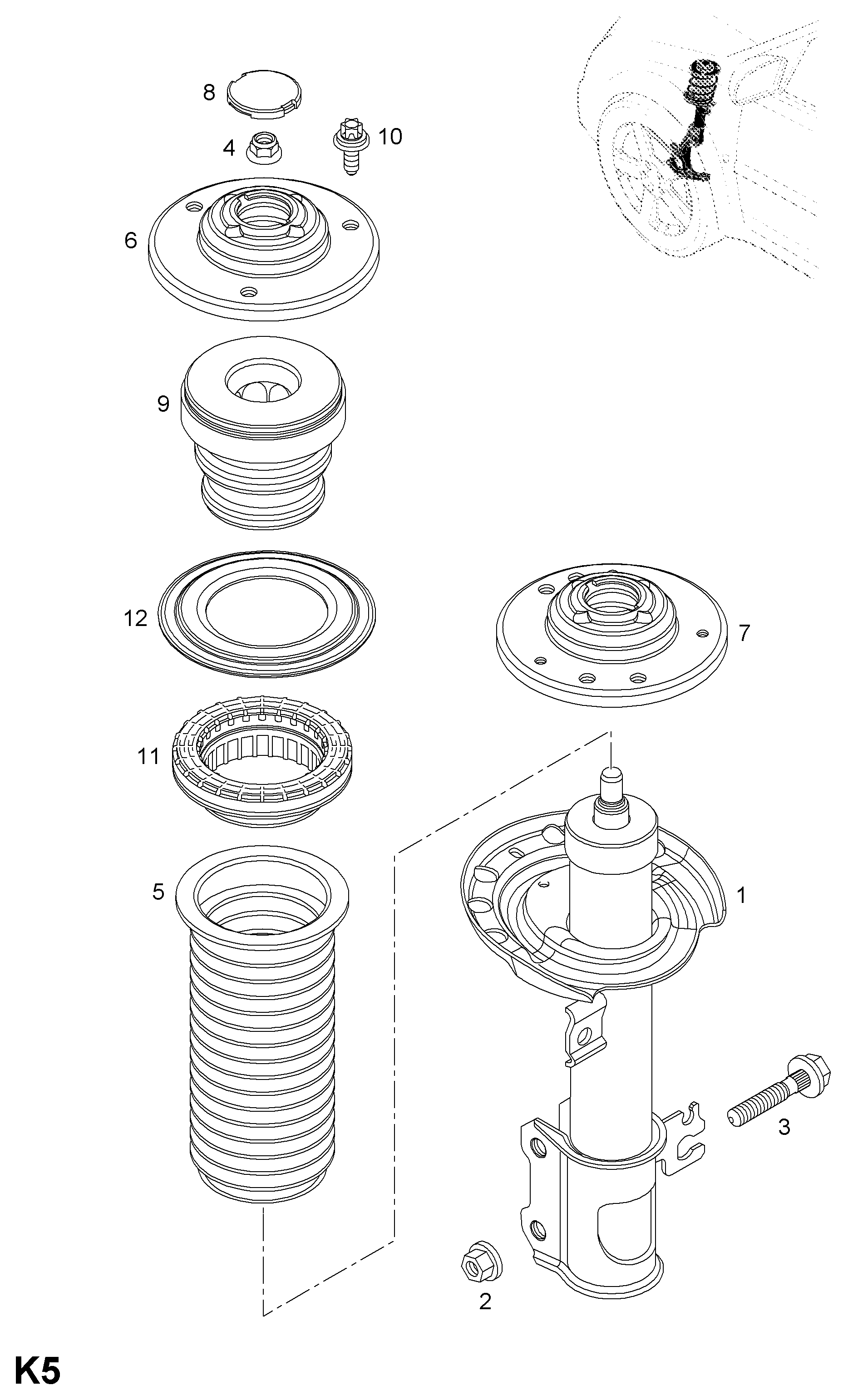 Opel 3 44 548 - Amortizators ps1.lv