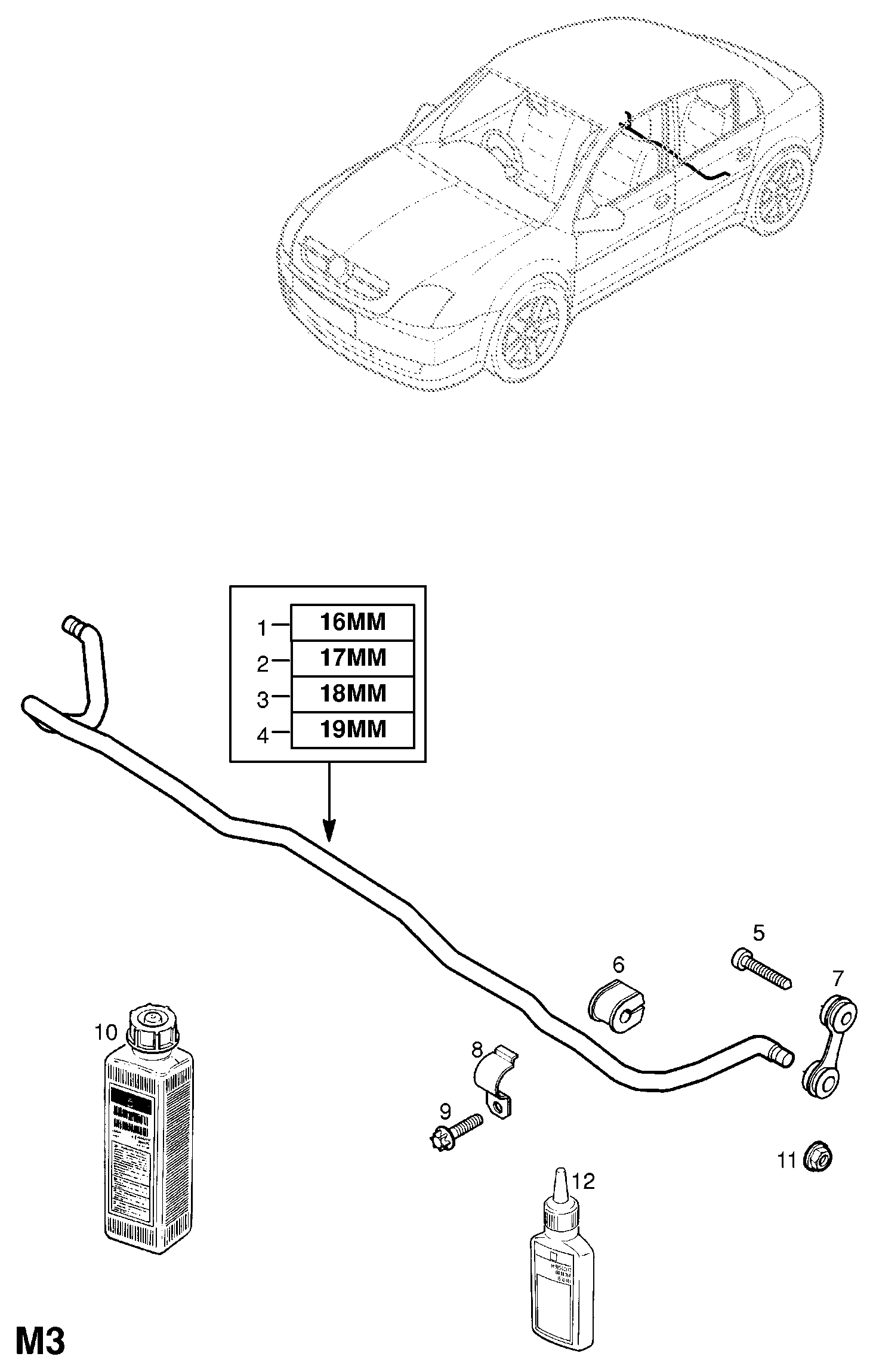 Opel 4 44 160 - Bukse, Stabilizators ps1.lv