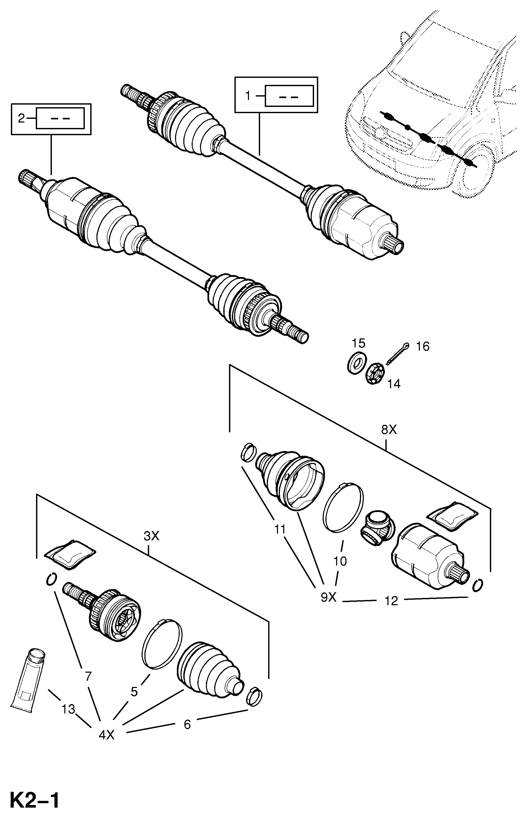 Opel 1603250 - Putekļusargs, Piedziņas vārpsta ps1.lv