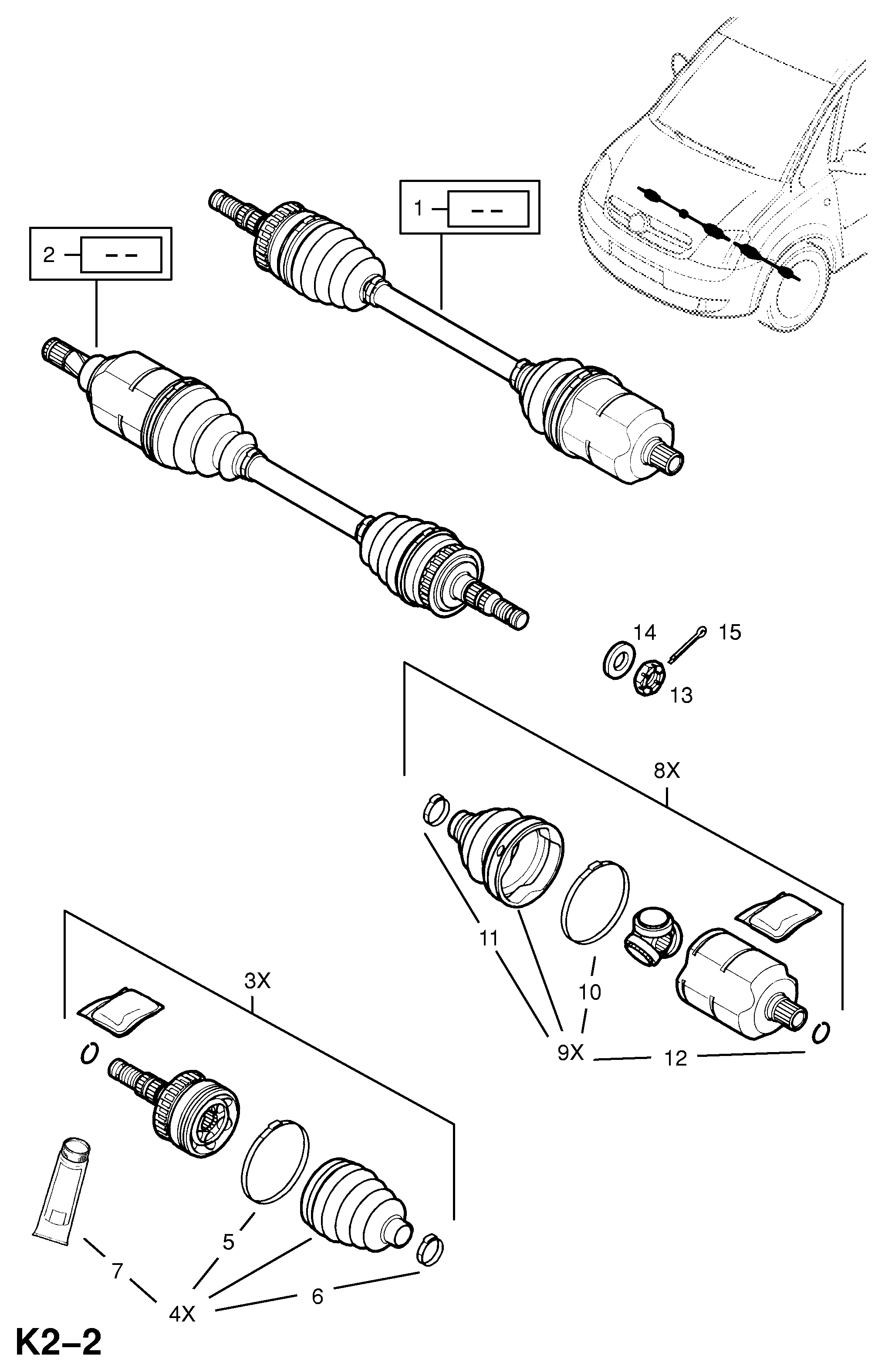 Opel 3 74 553 - Piedziņas vārpsta ps1.lv