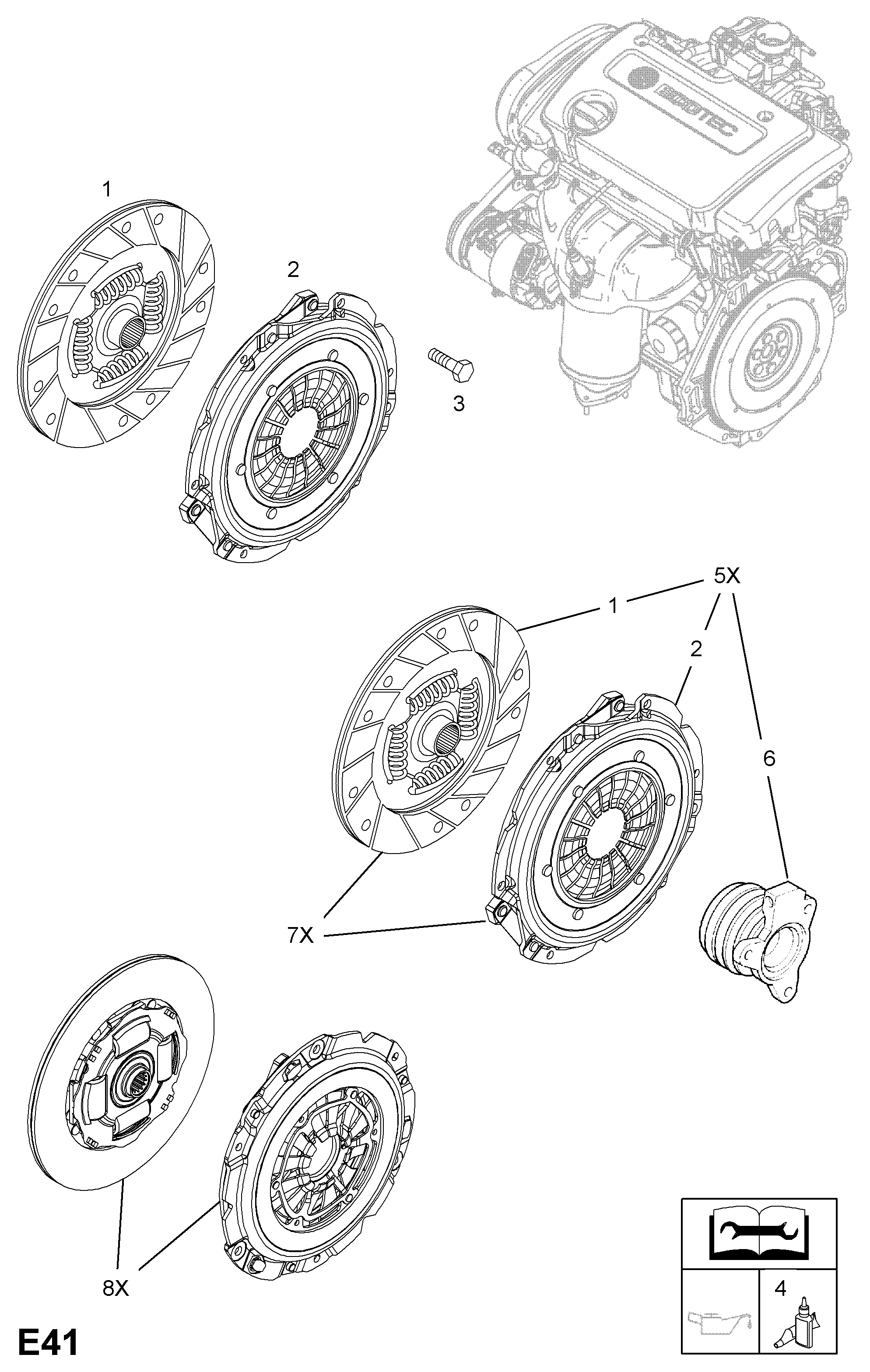 Vauxhall 16 06 511 - Blīvju komplekts, Dzinējs ps1.lv