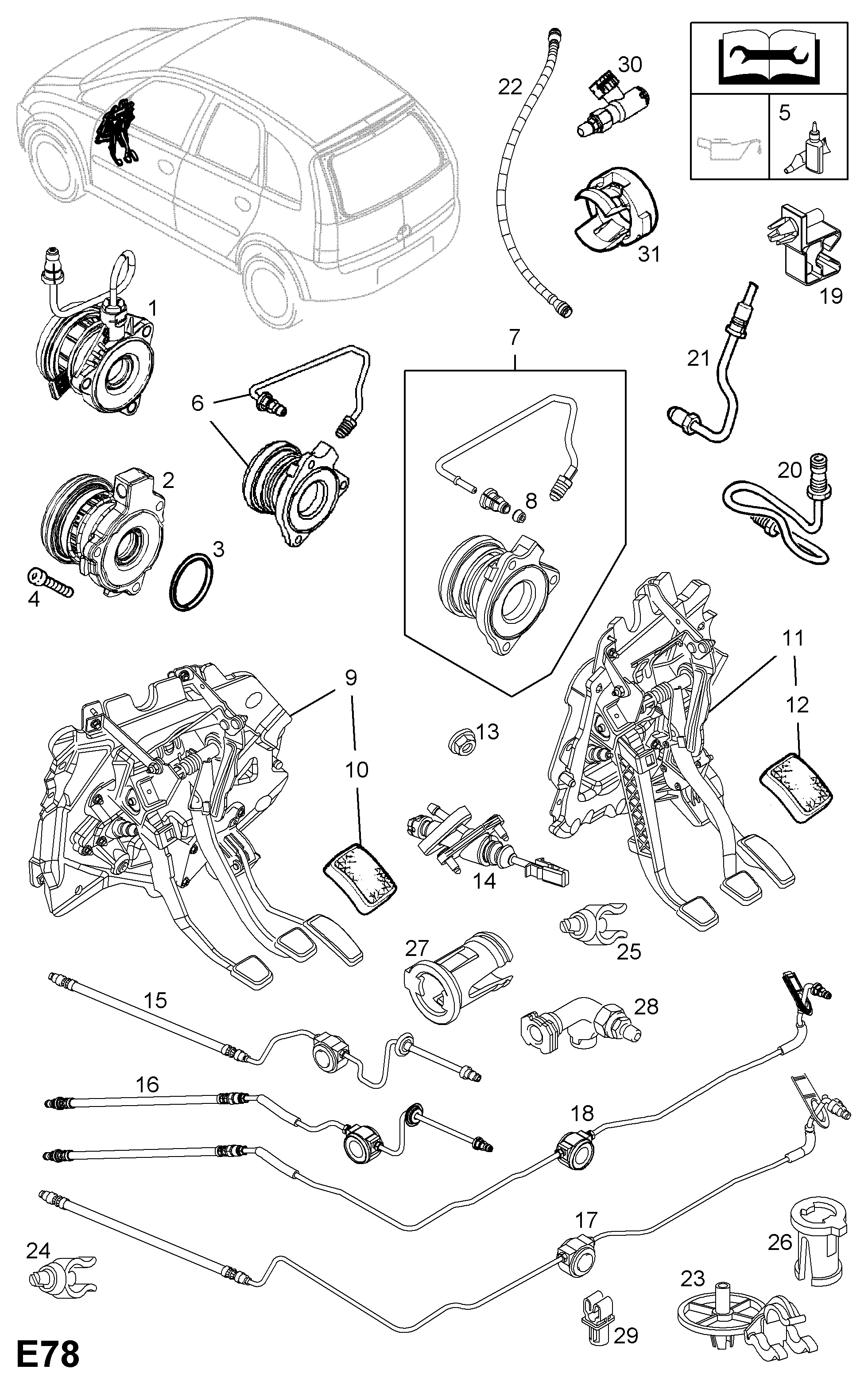 FIAT 5679333 - Centrālais izslēdzējmehānisms, Sajūgs ps1.lv