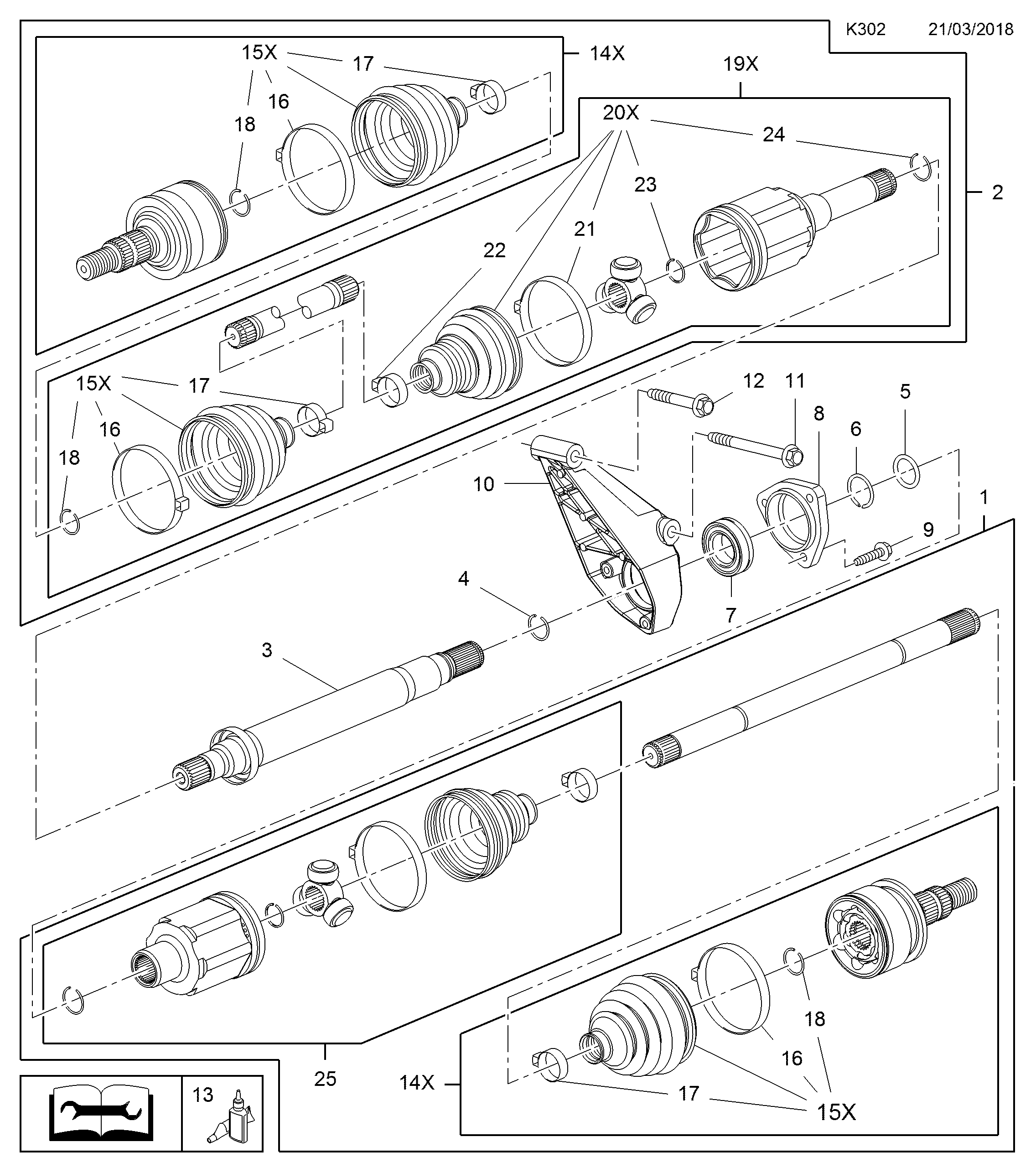 Vauxhall 16 04 008 - Putekļusargs, Piedziņas vārpsta ps1.lv