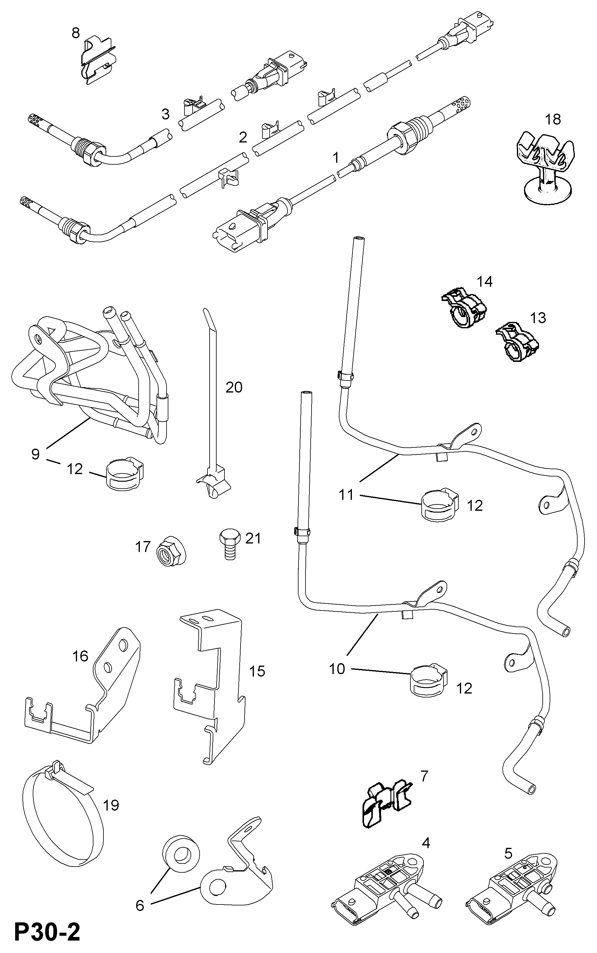 Opel 855415 - Devējs, Izplūdes gāzu temperatūra ps1.lv