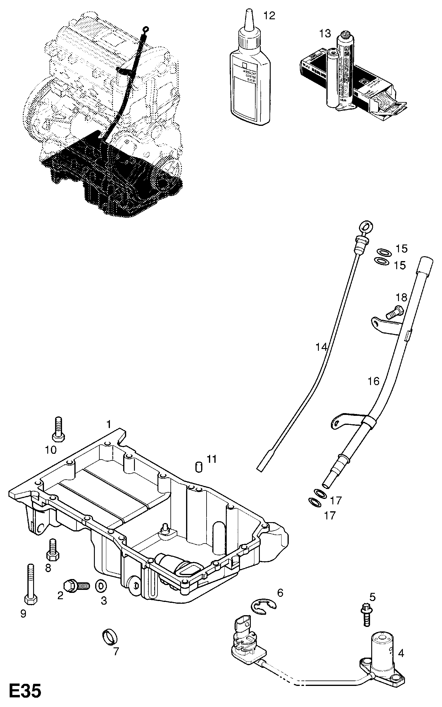 OPEL 658068 - ROD, OIL LEVEL INDICATOR ps1.lv