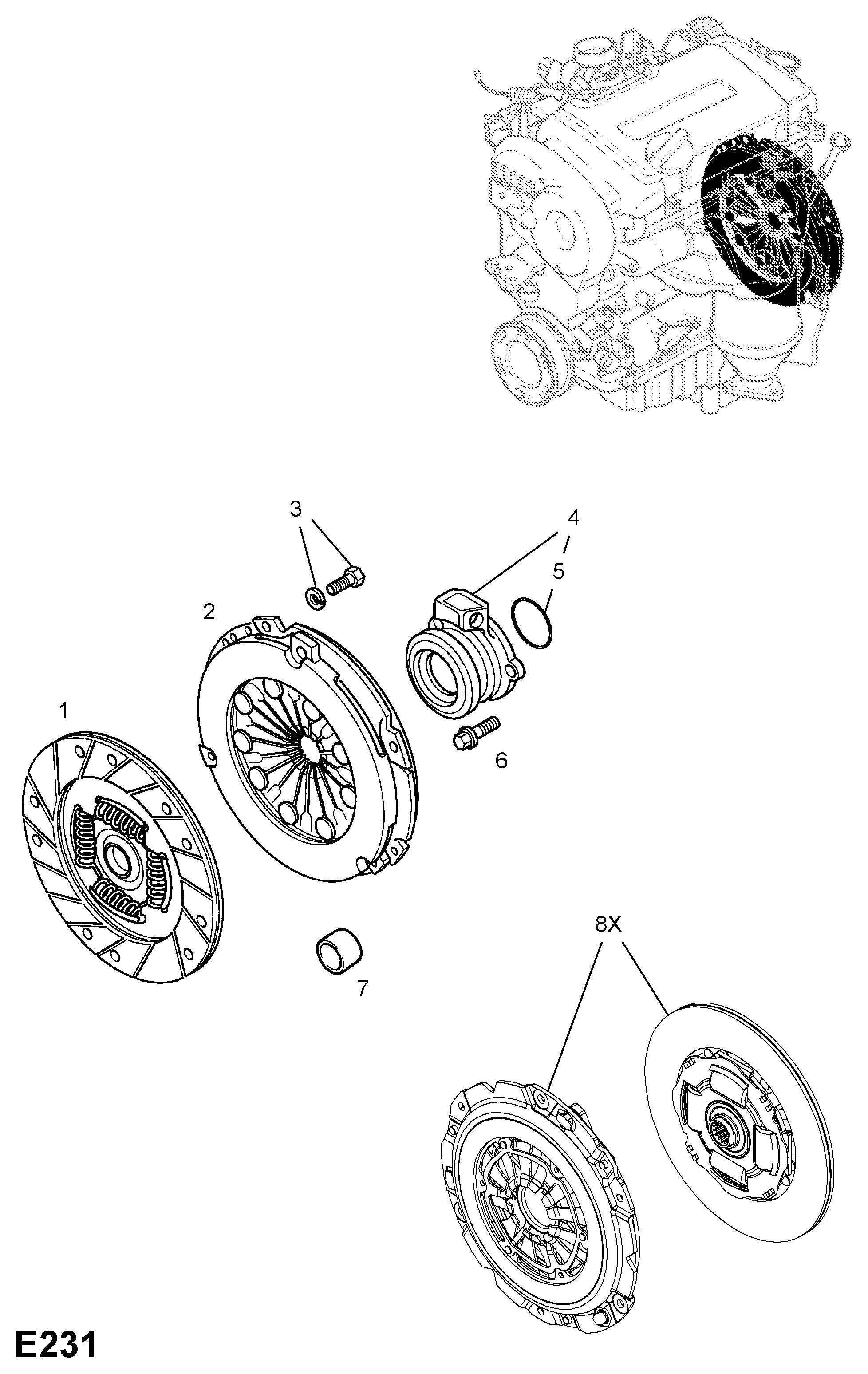 Plymouth 5679332 - Centrālais izslēdzējmehānisms, Sajūgs ps1.lv