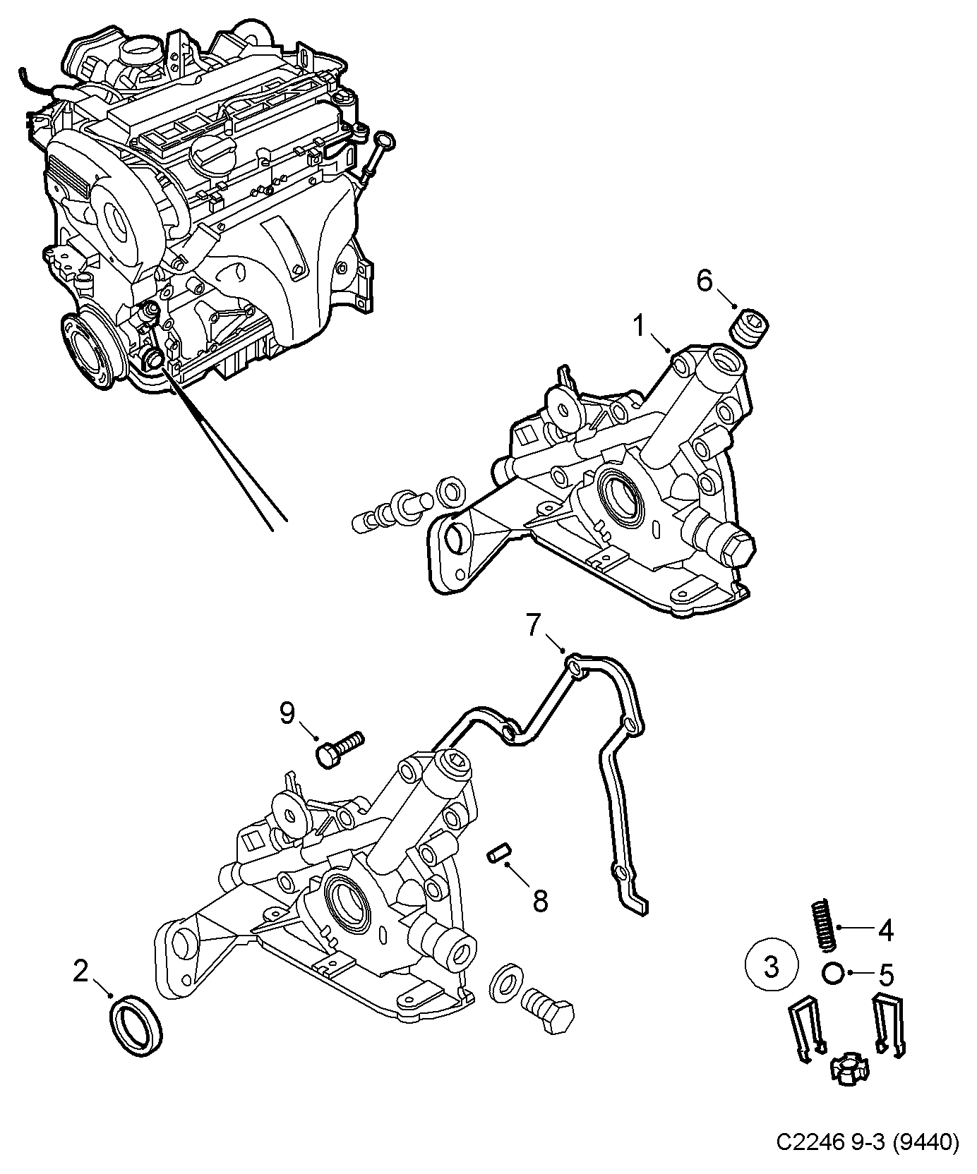 Opel 24 465 791 - Vārpstas blīvgredzens, Eļļas sūknis ps1.lv