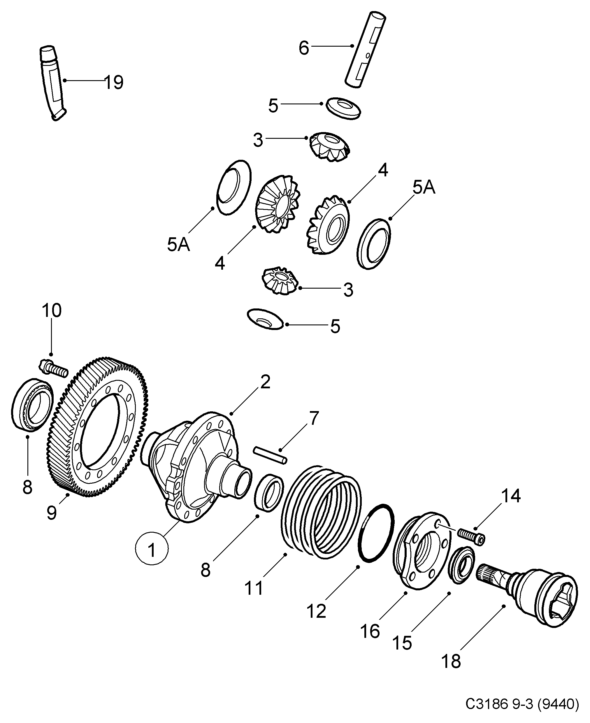 Vauxhall 55353153 - Vārpstas blīvgredzens, Diferenciālis ps1.lv