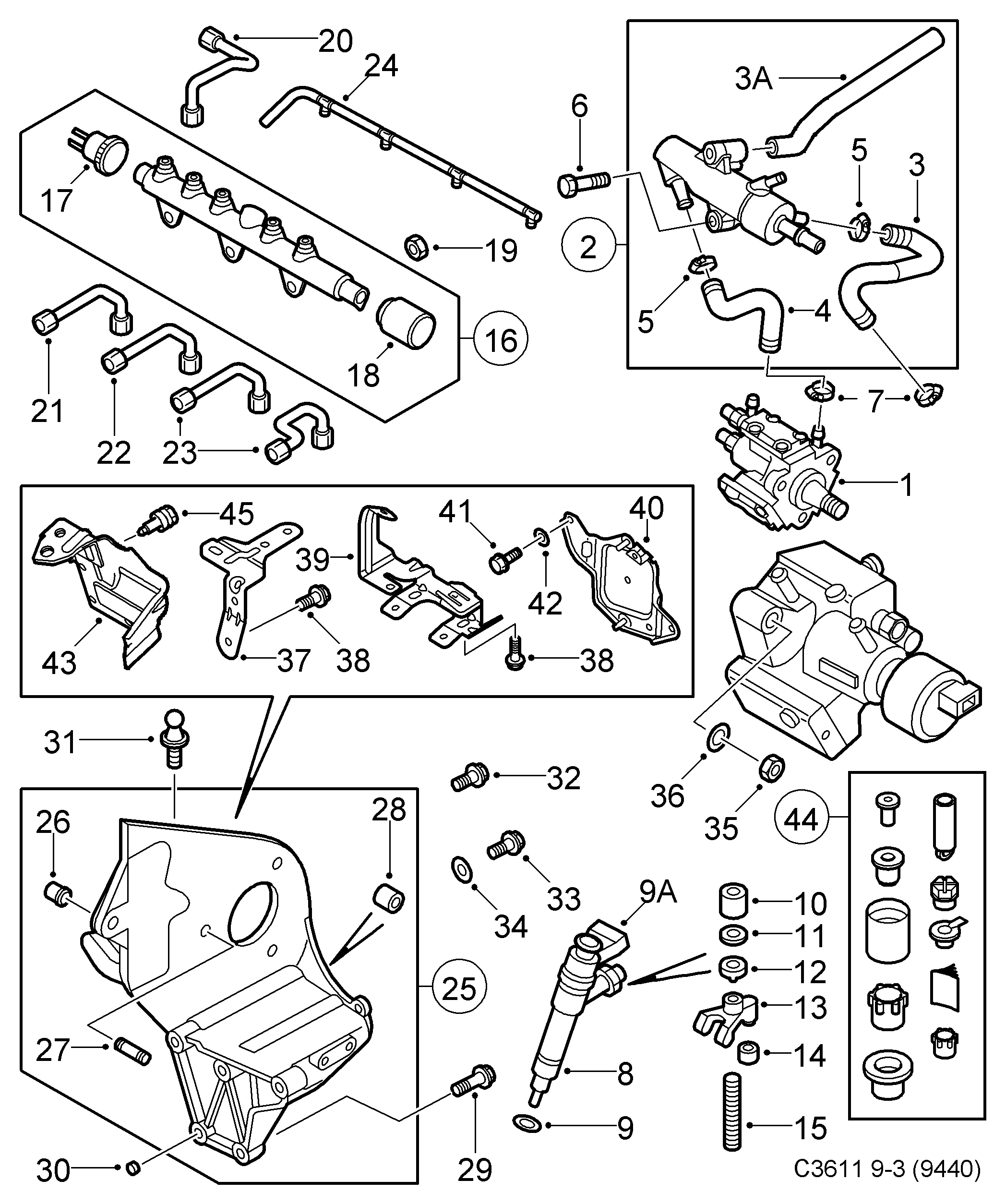 Vauxhall 93177365 - Devējs, Degvielas padeves spiediens ps1.lv