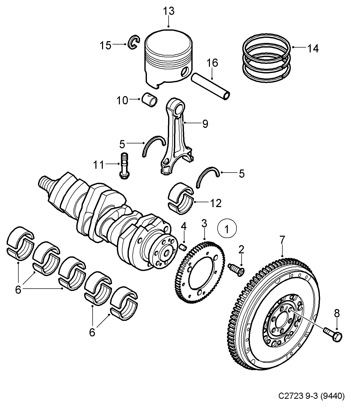 General Motors 93178364 - Remkomplekts, Spararats ps1.lv