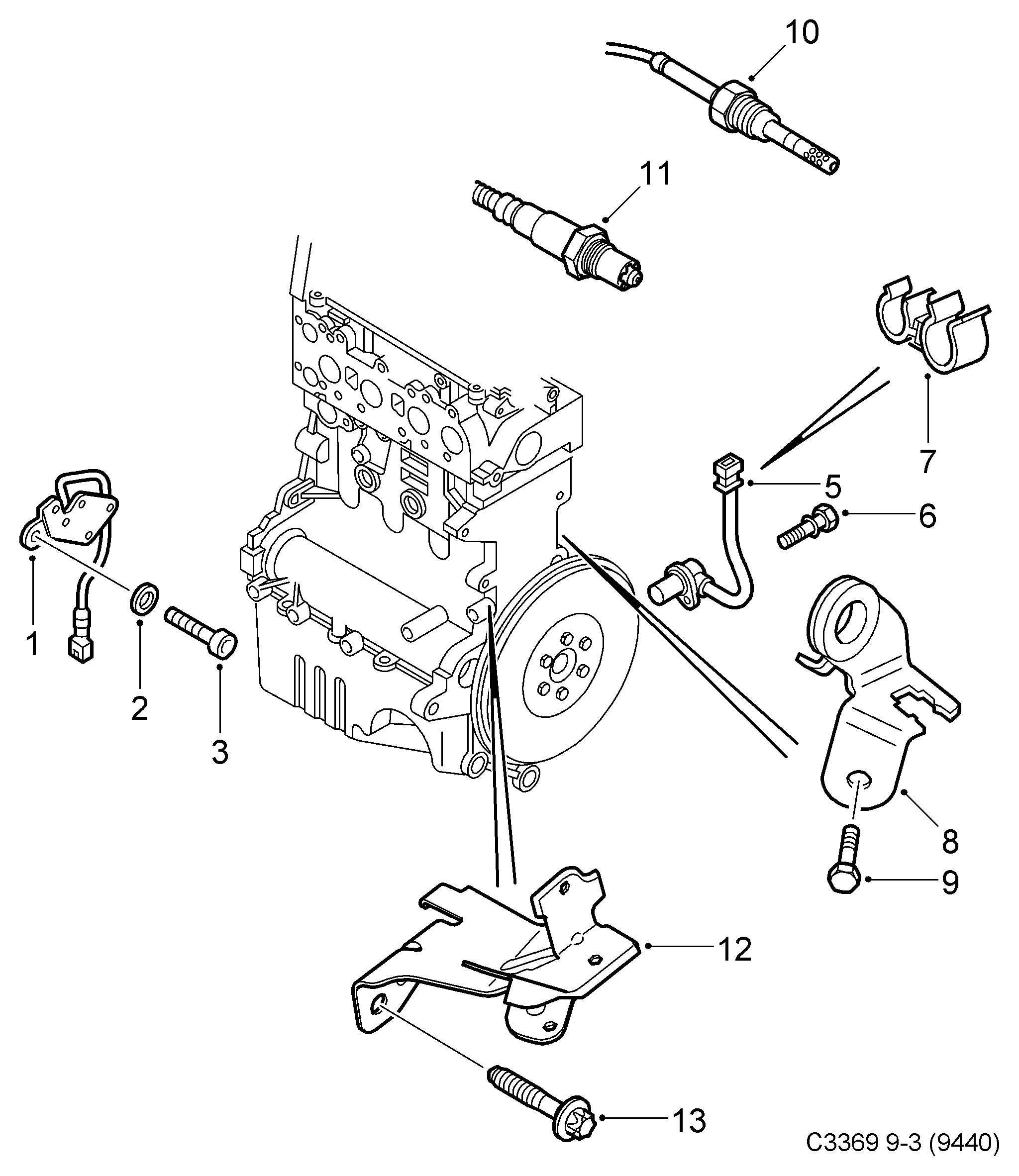 Opel 93 179 433 - Devējs, Ātrums / Rotācijas frekvence ps1.lv