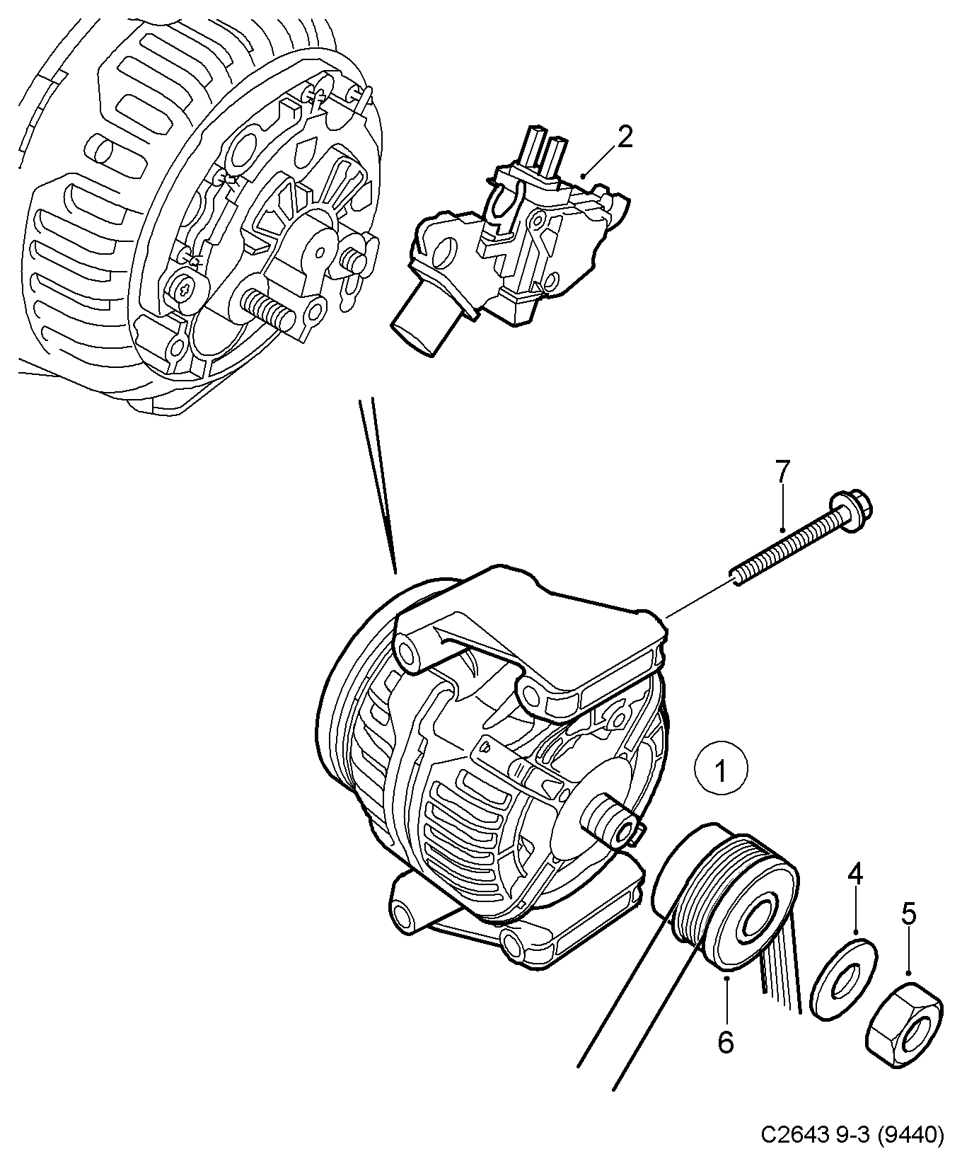 Opel 12793278 - Ģeneratora sprieguma regulators ps1.lv