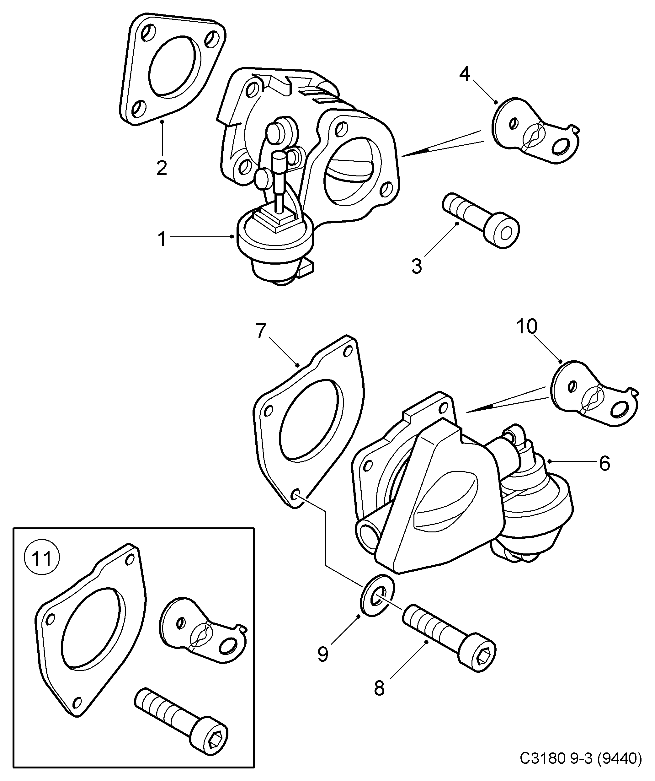 Opel 93186494 - Droseļvārsta pievada stiprinājums ps1.lv