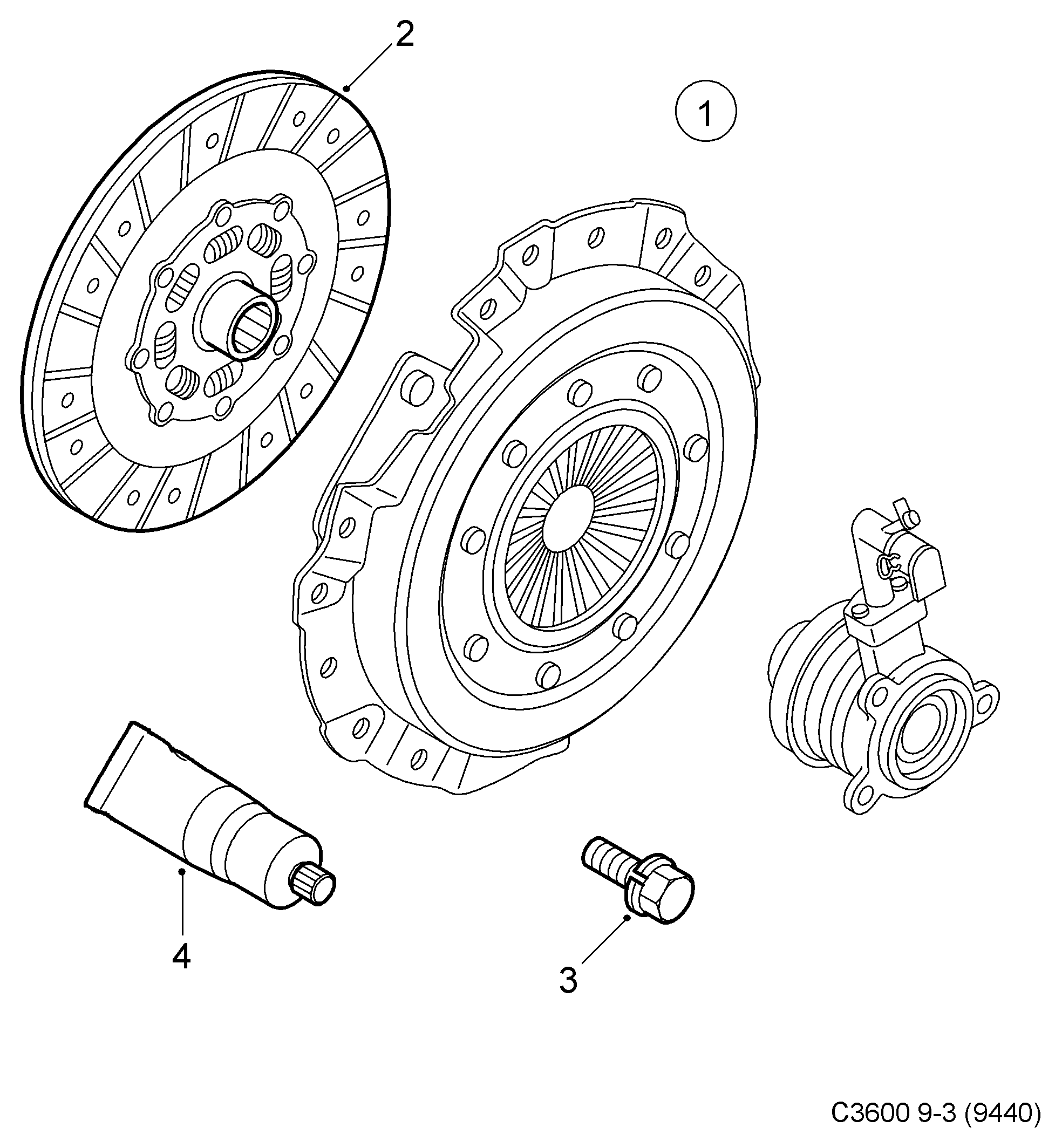 Opel 93179219 - Sajūga komplekts ps1.lv