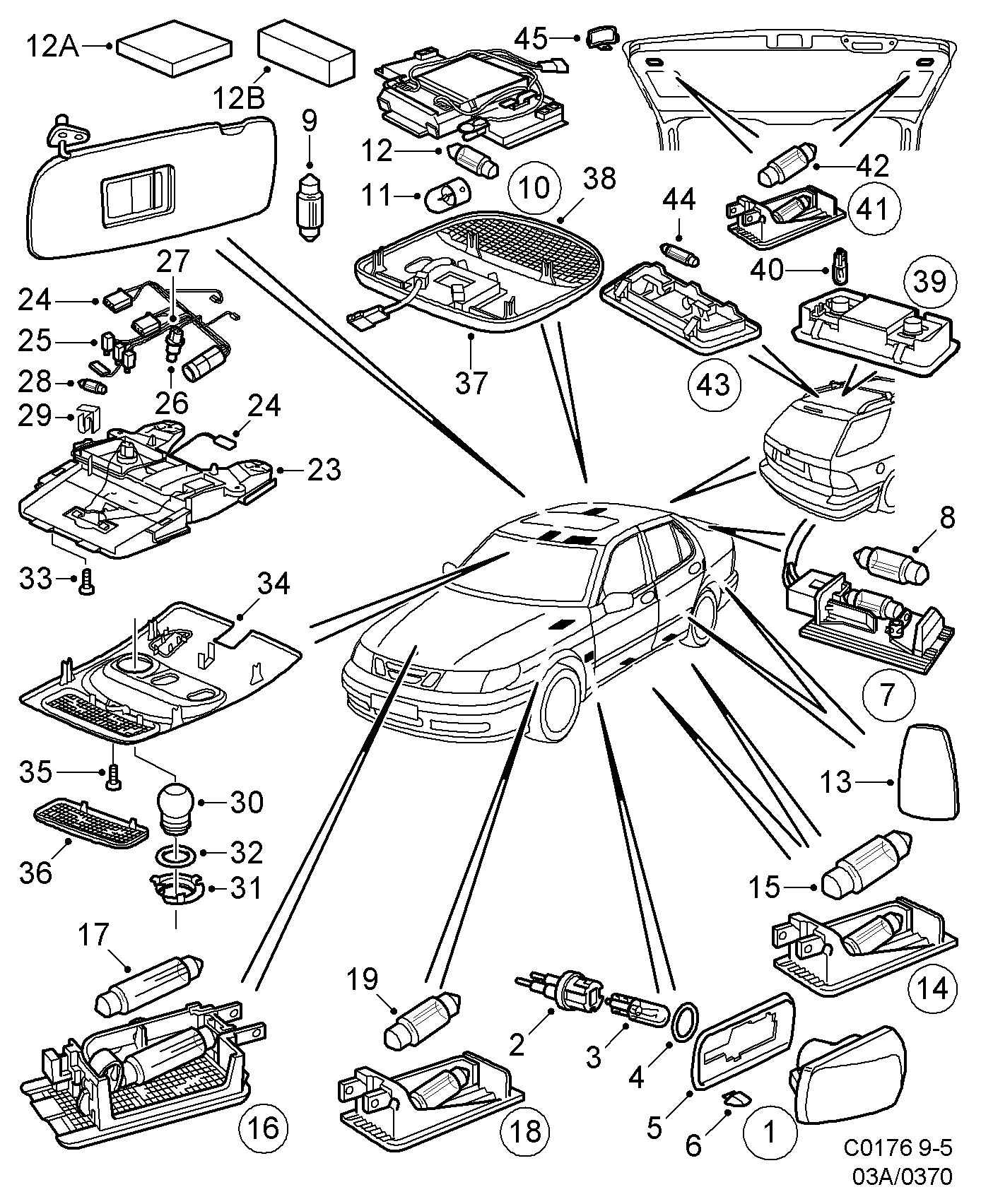 SAAB 12785743 - Pagrieziena signāla lukturis ps1.lv