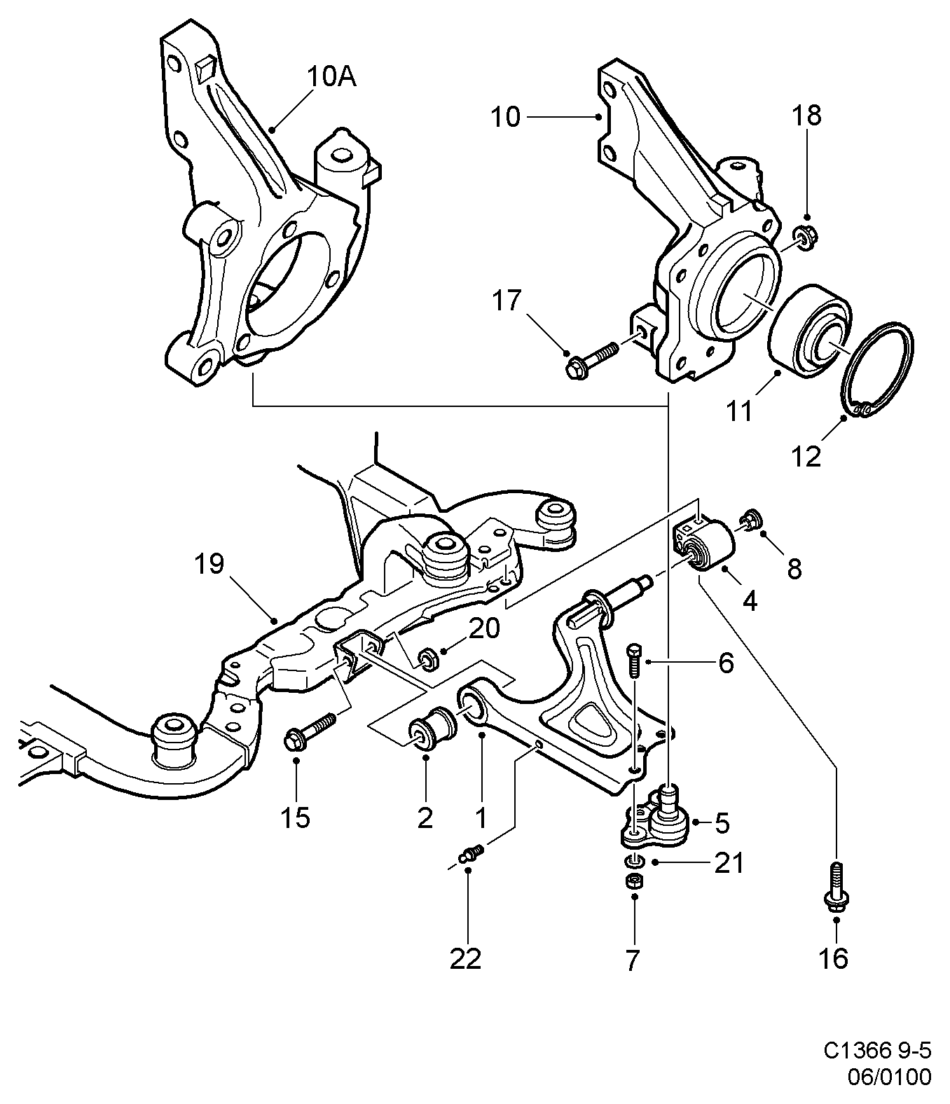 Chevrolet 4566899 - Piekare, Šķērssvira ps1.lv