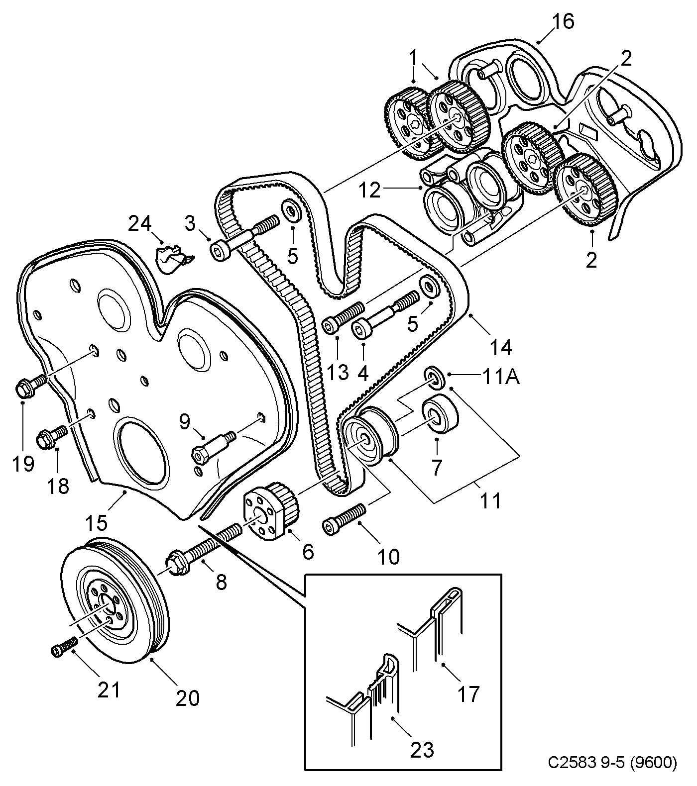 Opel 90543739 - Parazīt / Vadrullītis, Zobsiksna ps1.lv