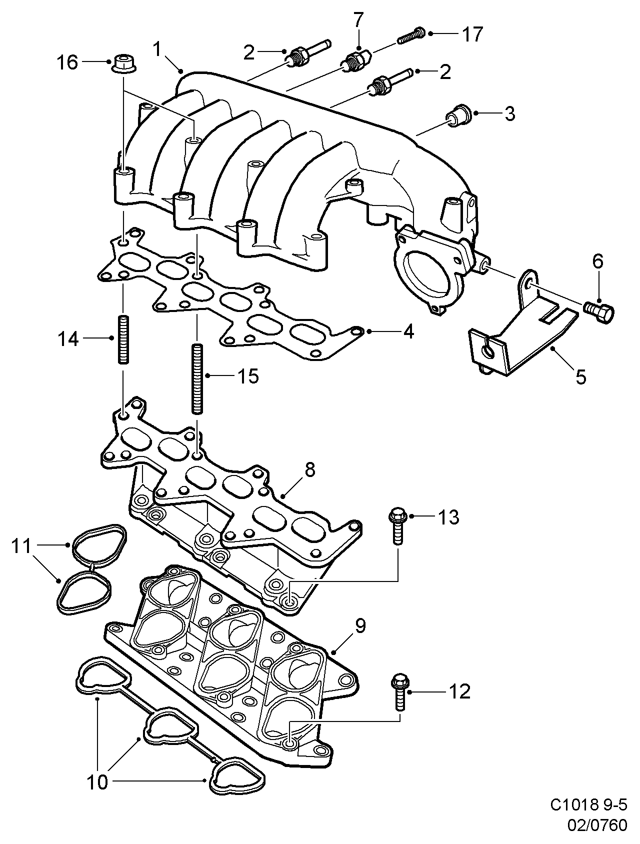 SAAB 47 70 426 - Blīve, Ieplūdes kolektora korpuss ps1.lv