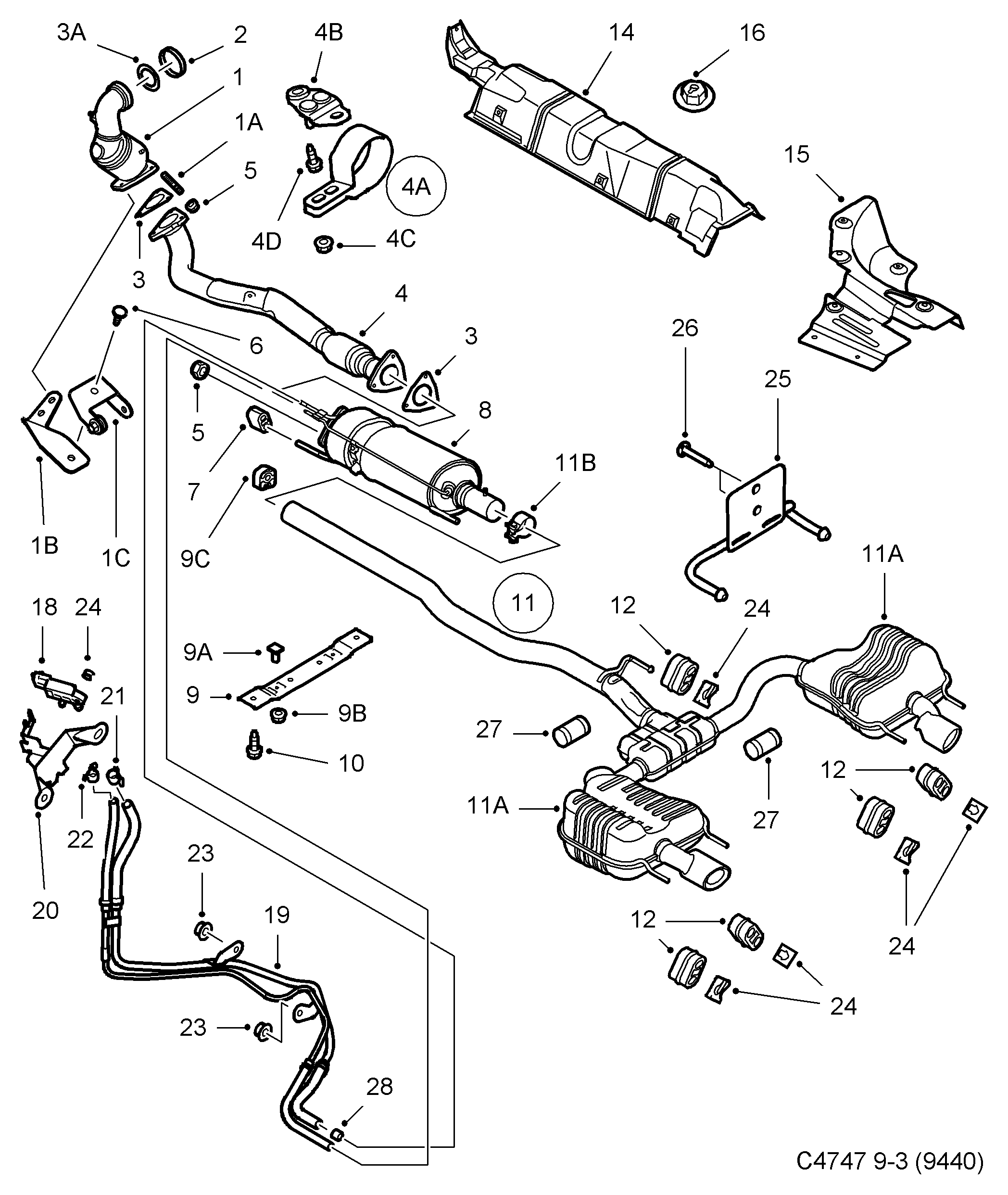 Cadillac 55.207.801 - Blīve, Izplūdes caurule ps1.lv