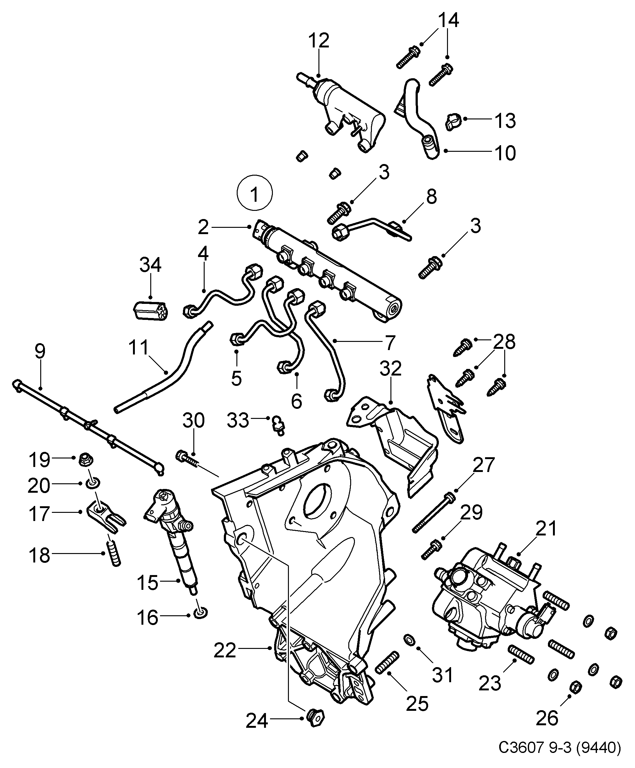 Chevrolet 93185626 - Devējs, Degvielas padeves spiediens ps1.lv