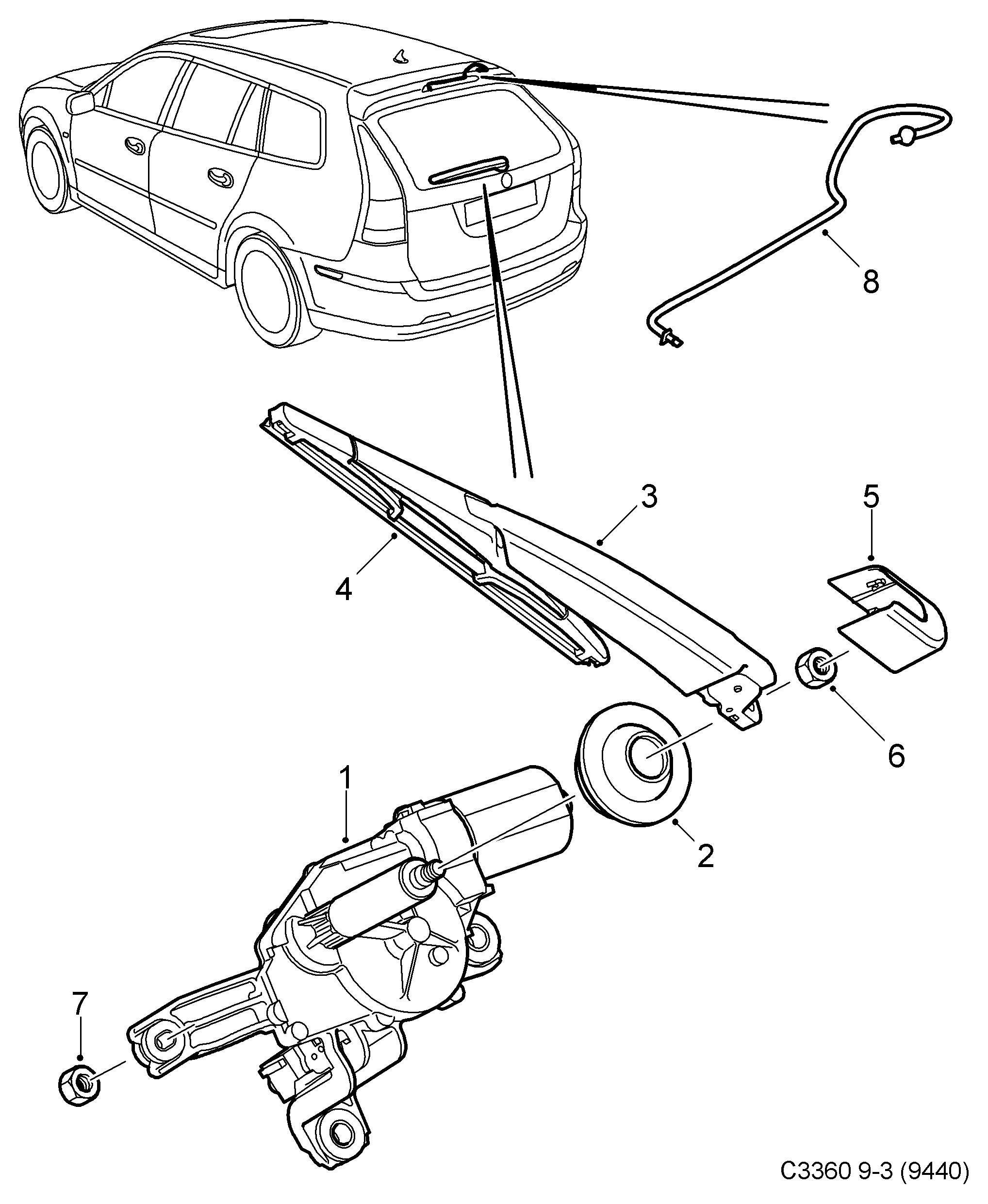 General Motors 93189239 - Stikla tīrītāja slotiņa ps1.lv